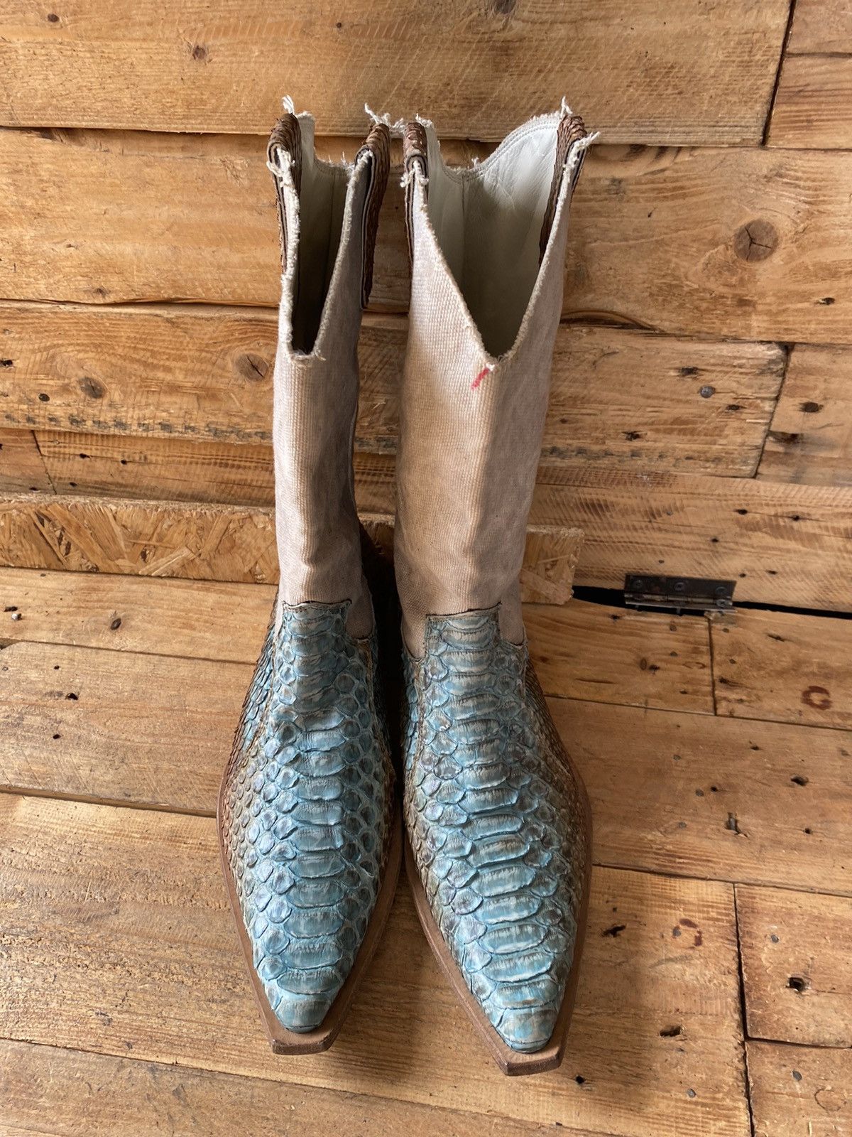 Roberto Cavalli Roberto cavali western cowboy boots,exotic python skin sz41 Size US 8 / EU 41 - 4 Thumbnail