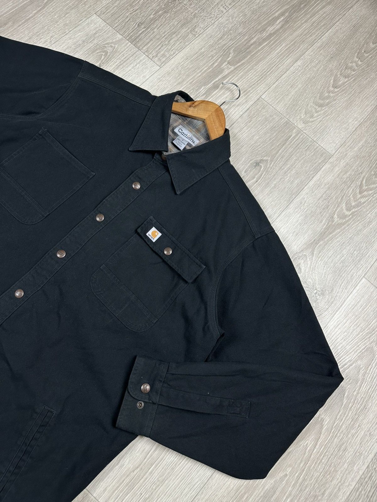 Carhartt Vintage Carhartt WIP French Work Shirt Jacket Size L Size US L / EU 52-54 / 3 - 2 Thumbnail
