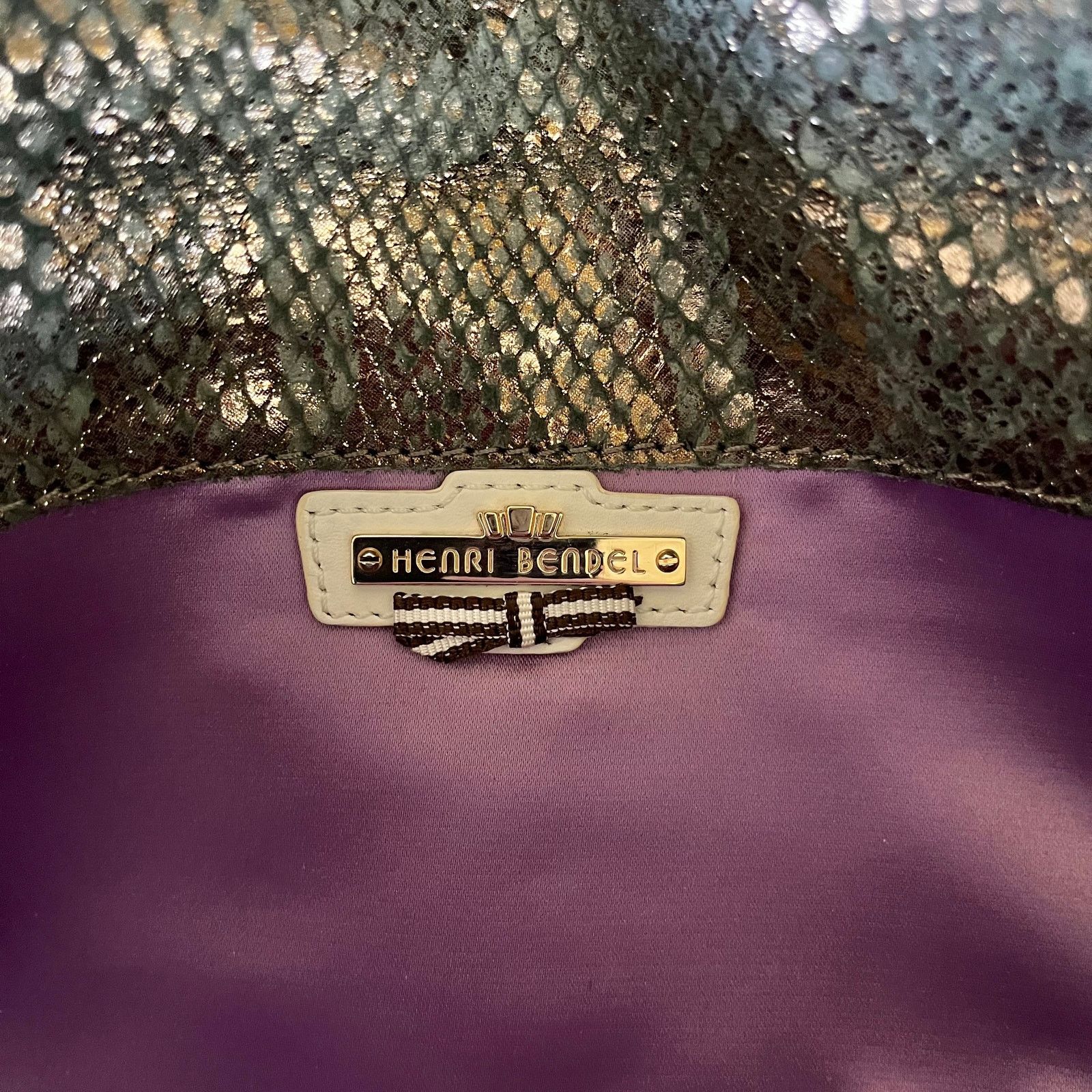 Henri Bendel Henri Bendel Debutante Slim Snake Print Clutch Evening Bag Size ONE SIZE - 6 Thumbnail