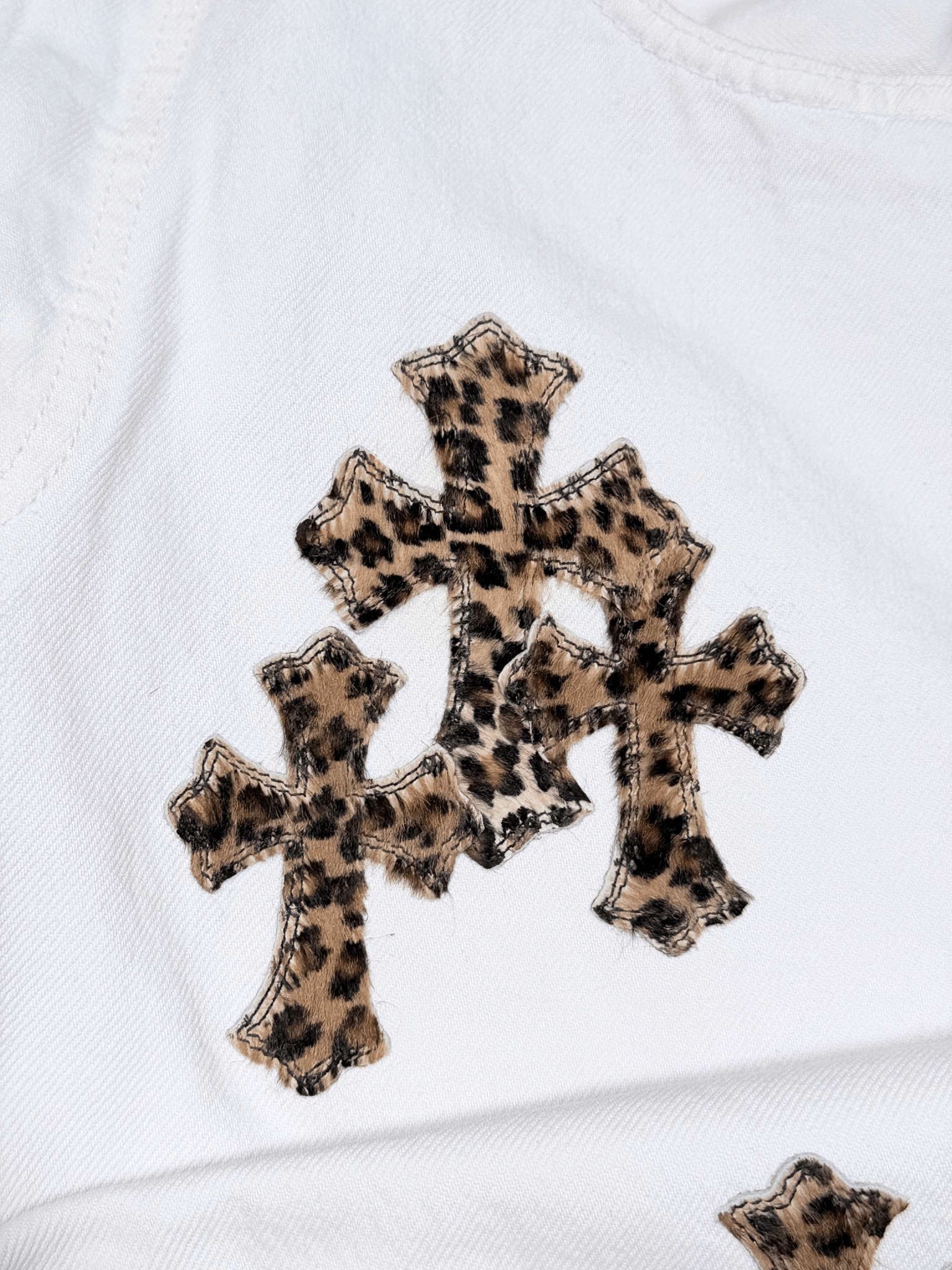 Chrome Hearts Cheetah Cross Patch Levi's Vintage White Jeans Size US 34 / EU 50 - 10 Thumbnail