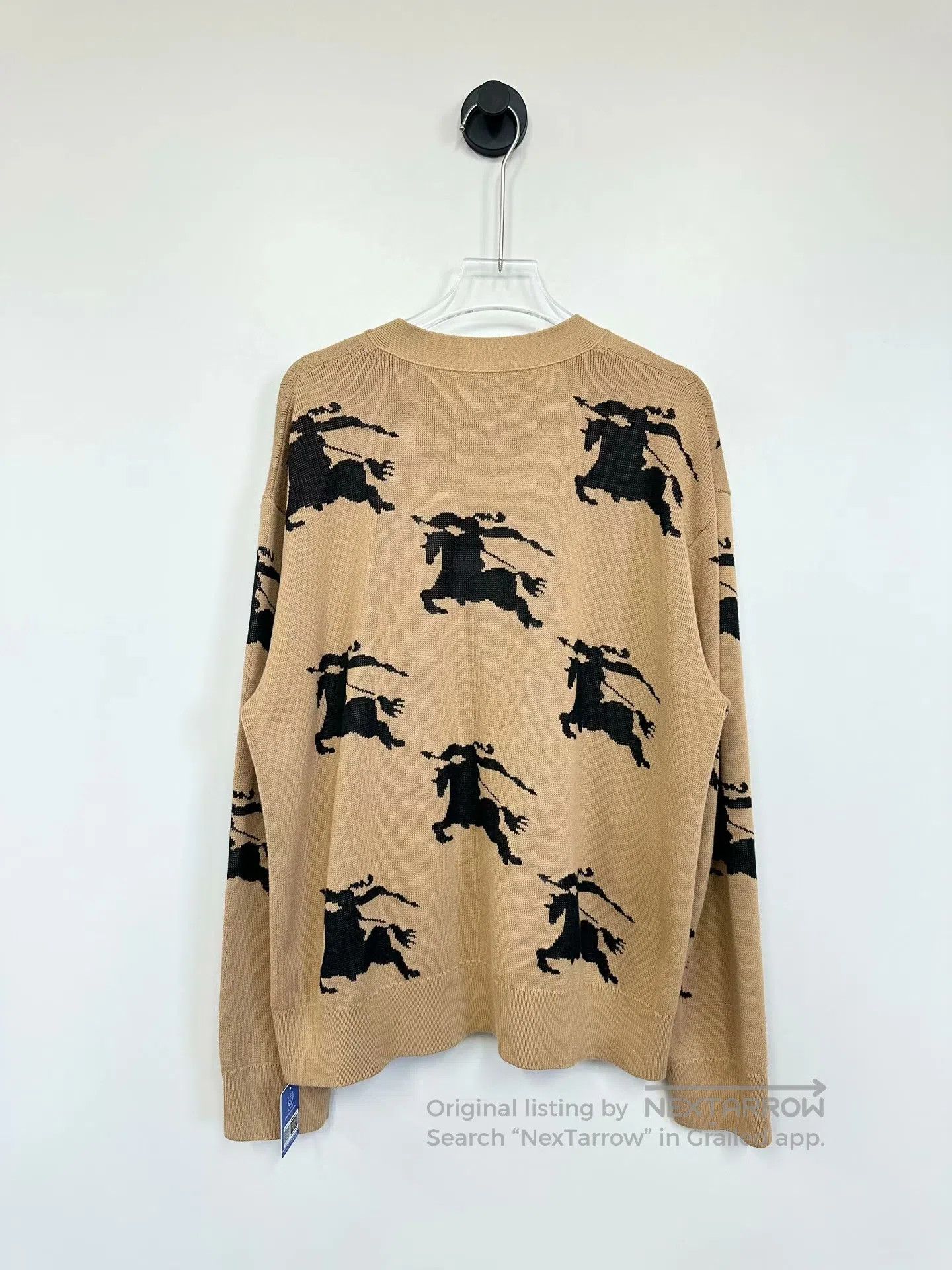 Burberry Burberry Brown Warhorse Monogram Printed Knit Cardigan| Size S / US 4 / IT 40 - 2 Thumbnail