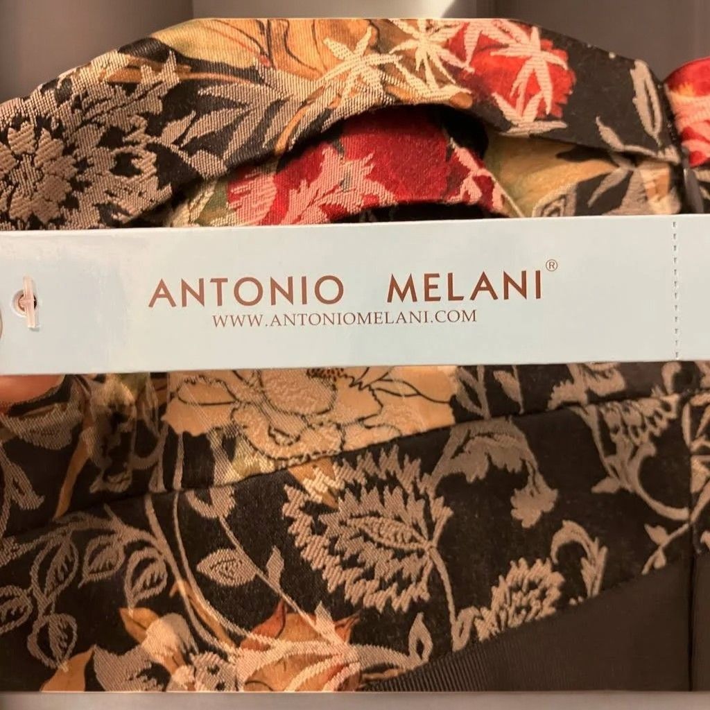 Designer Antonio Melani Seraphina Jacquard Ruffled Dress NEW 12 Size XL / US 12-14 / IT 48-50 - 5 Thumbnail