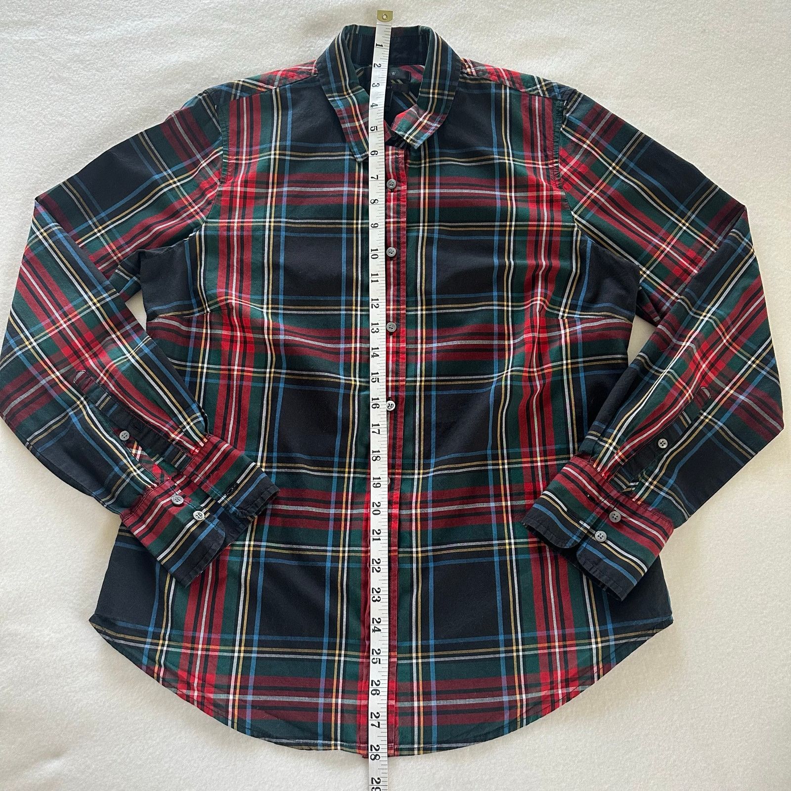 J.Crew J.Crew Perfect Shirt in Stewart Plaid Tartan Cotton Size 8 Size M / US 6-8 / IT 42-44 - 5 Thumbnail