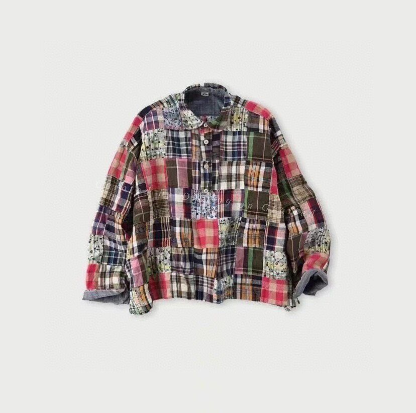 45rpm 45R Linen Patchwork Unisex Shirt Size M / US 6-8 / IT 42-44 - 1 Thumbnail