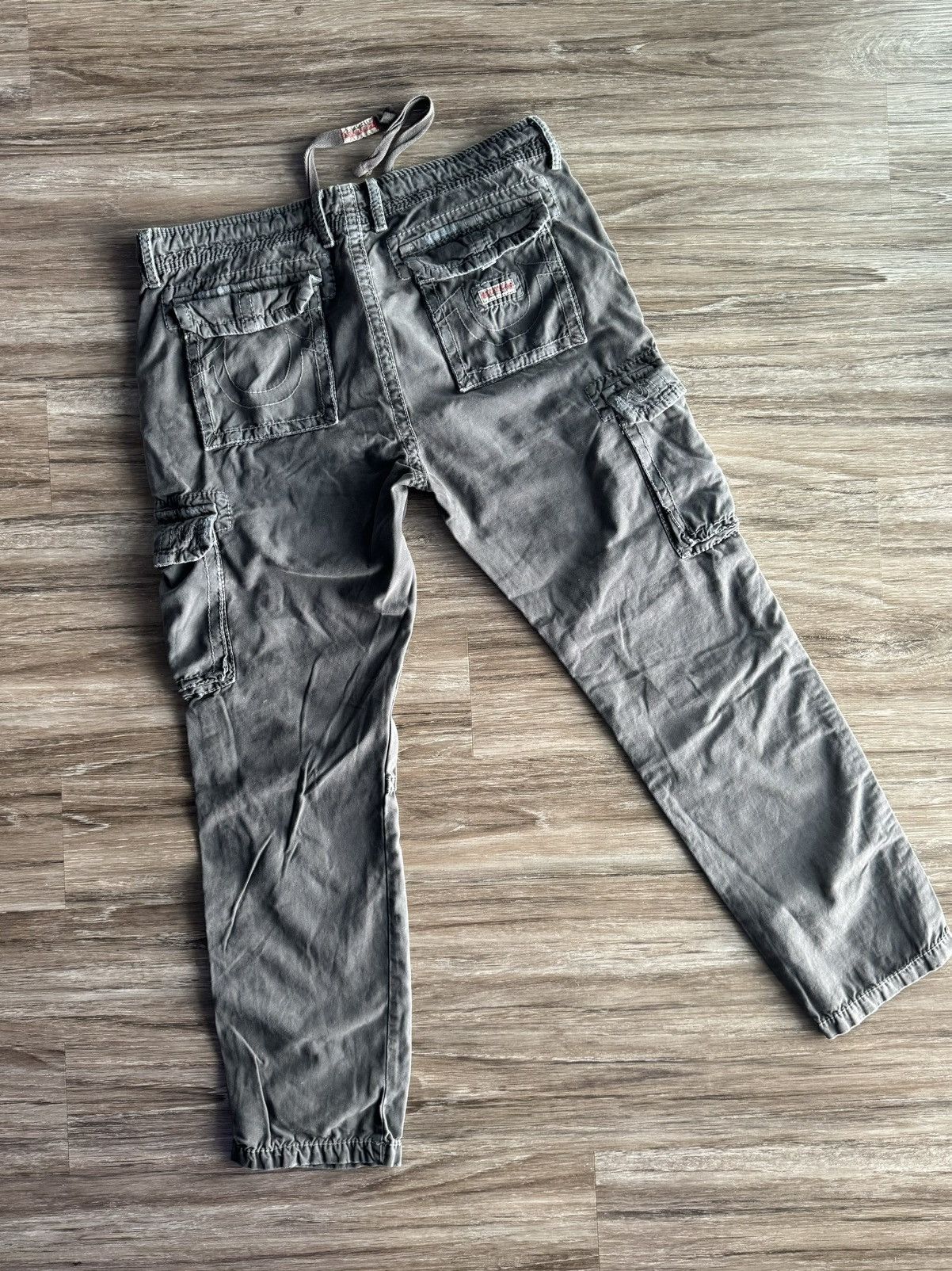 image of Vintage True Religion Cargo Pants Size 36 in Grey, Men's