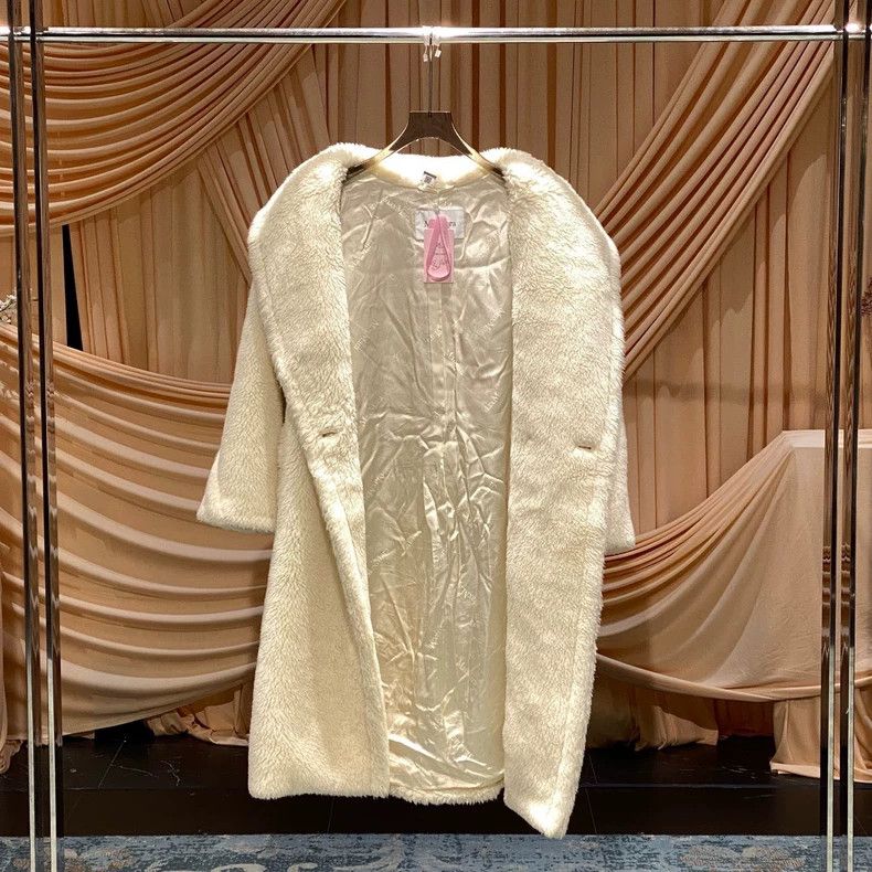 Max Mara Max Mara Cream long teddy coat Size S / US 4 / IT 40 - 5 Thumbnail
