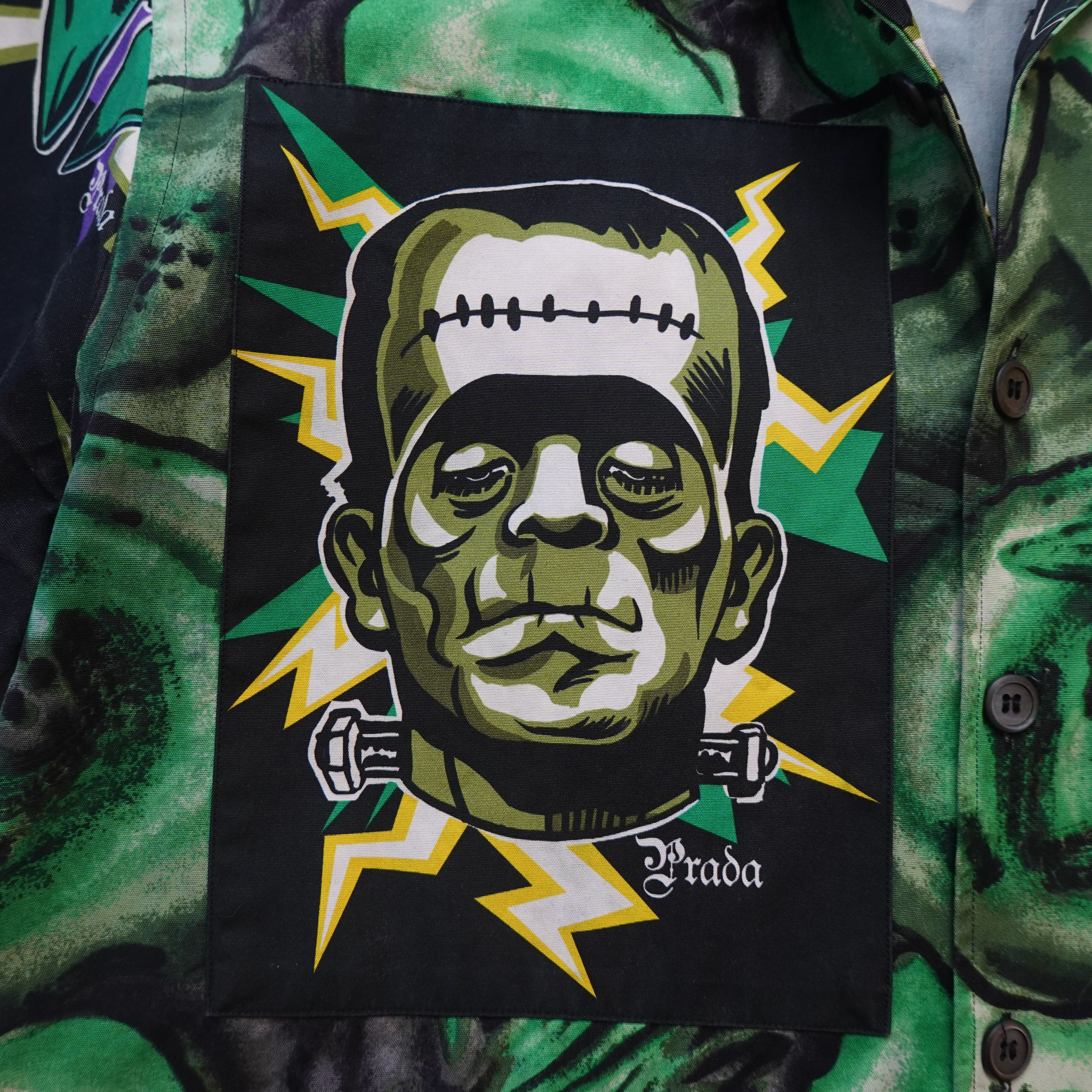 Prada 2019 Prada Frankenstein Universal SS Bowling Shirt - Size M Size US M / EU 48-50 / 2 - 3 Thumbnail