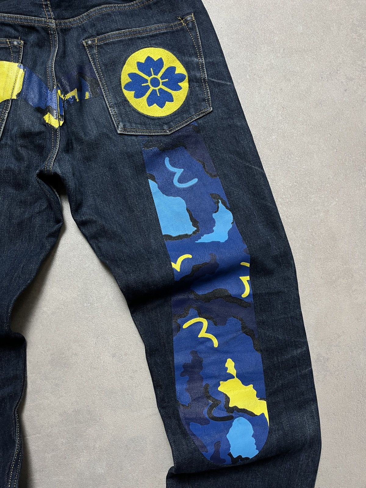 Evisu Evisu Camo Daicock Embroidered Logo Selvedge Denim Jeans Size US 30 / EU 46 - 4 Thumbnail