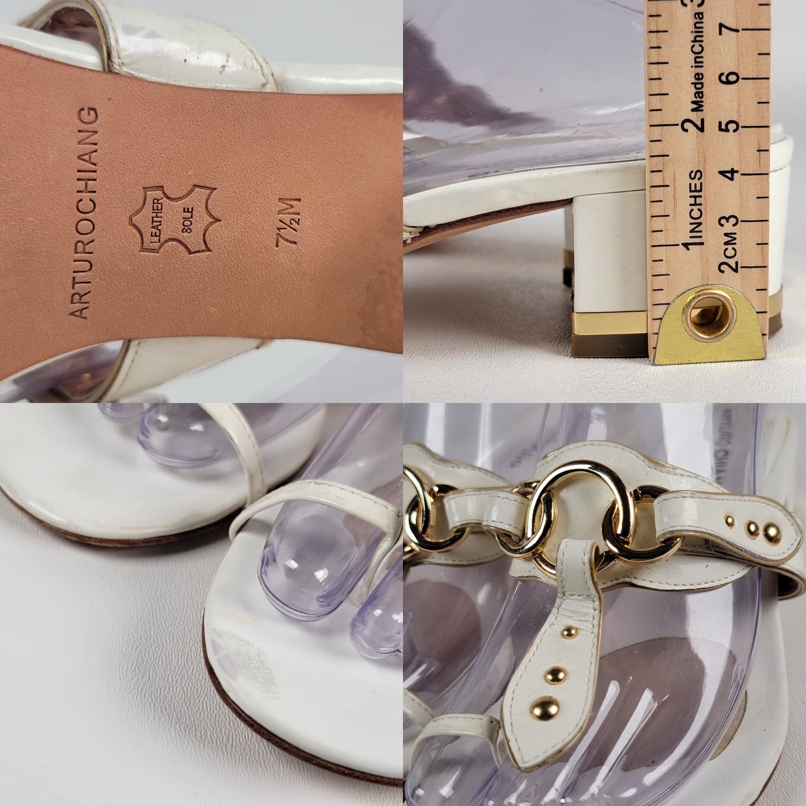 Vintage VINTAGE Arturo Chiang Sandals White Leather Women's Size 7.5? Size US 6 / IT 36 - 8 Thumbnail