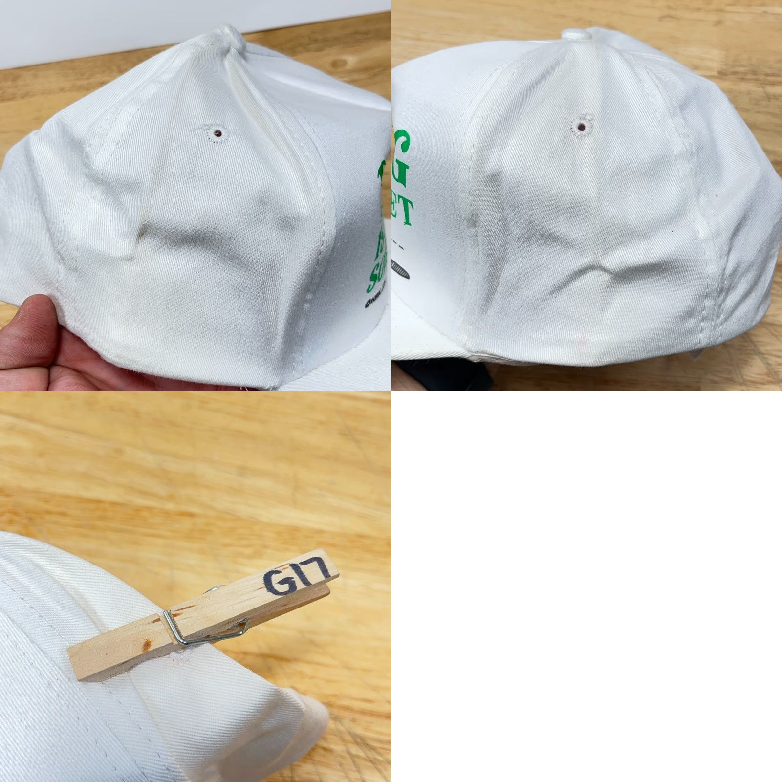 Vintage VINTAGE Golf Hat Cap Snapback WhiteGreen Funny Joke Putting 90s Adult Size ONE SIZE - 8 Thumbnail