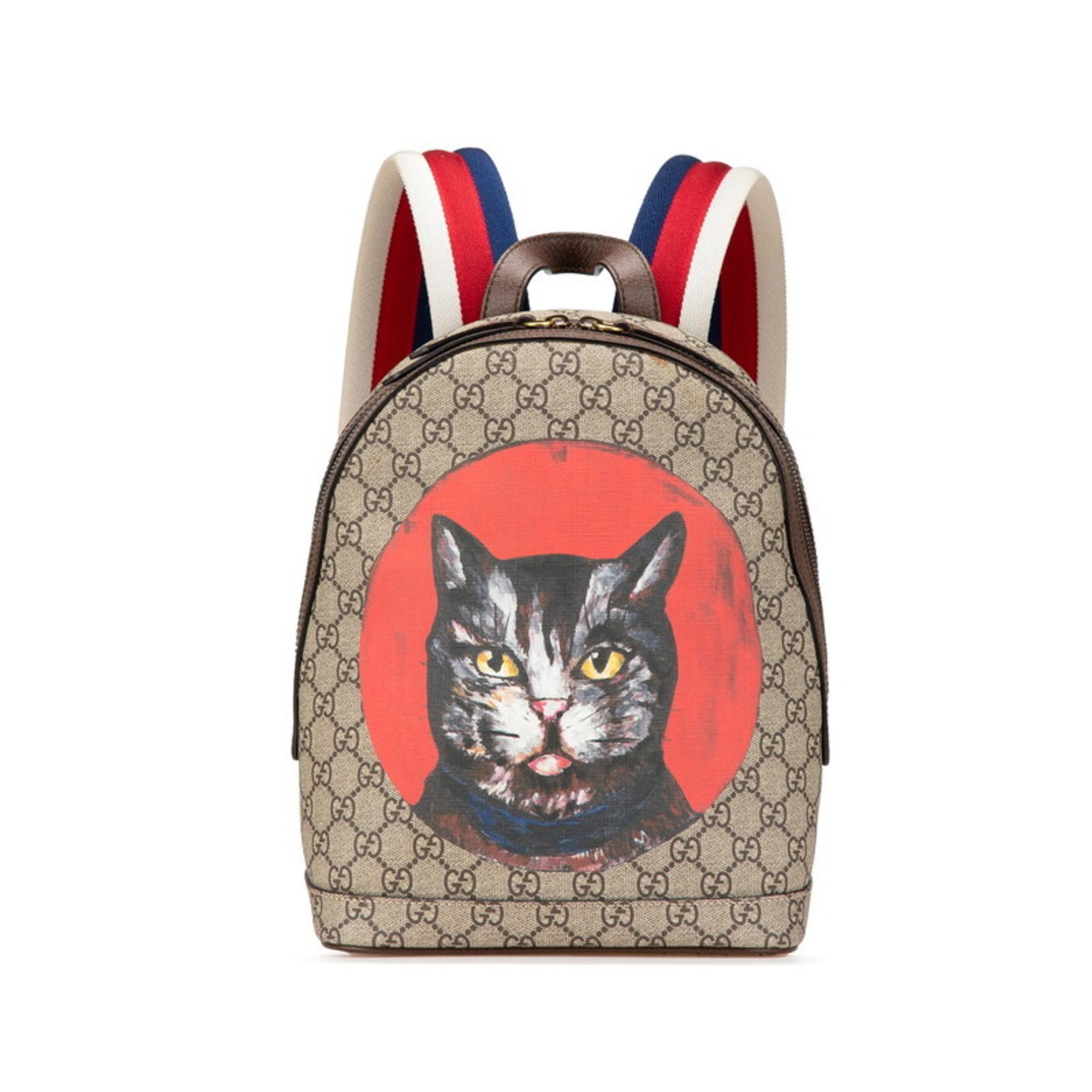 Gucci Gucci GG Marmont Backpack 476671 Pink Beige Leather 