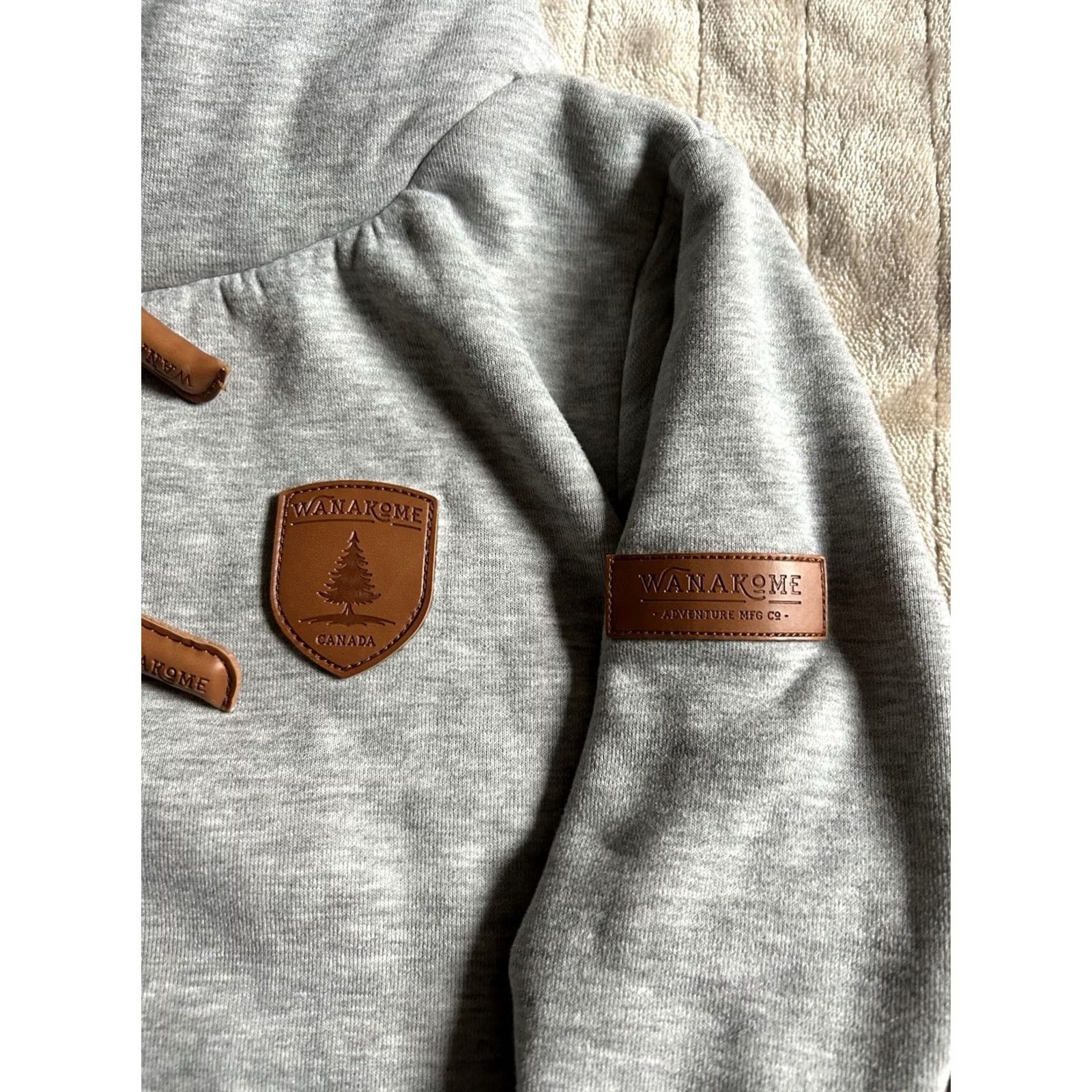 Vintage Wanakome Hoodie Pullover Womens Size S Gray Cotton Blend Pockets Logo Long Sleeve Pullover Winter Autumn Spring Summer Activewear Womens Size S / US 4 / IT 40 - 4 Thumbnail