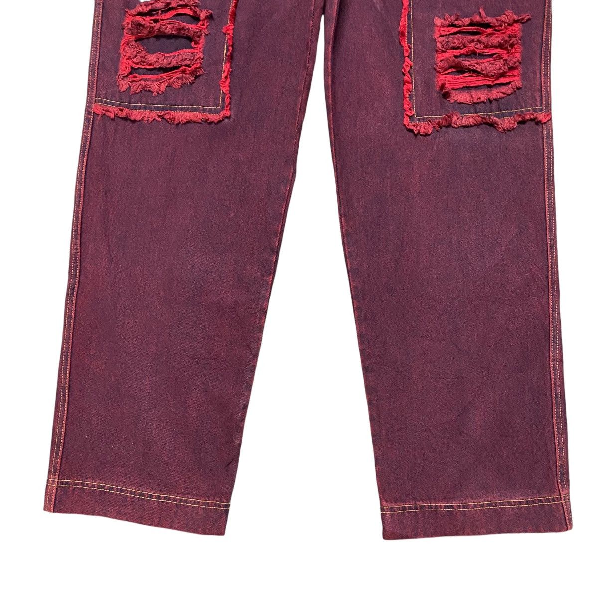 Vintage Vintage SWEET HEART Red Blood Fabulous Denim Baggy Pants Size US 38 / EU 54 - 8 Thumbnail
