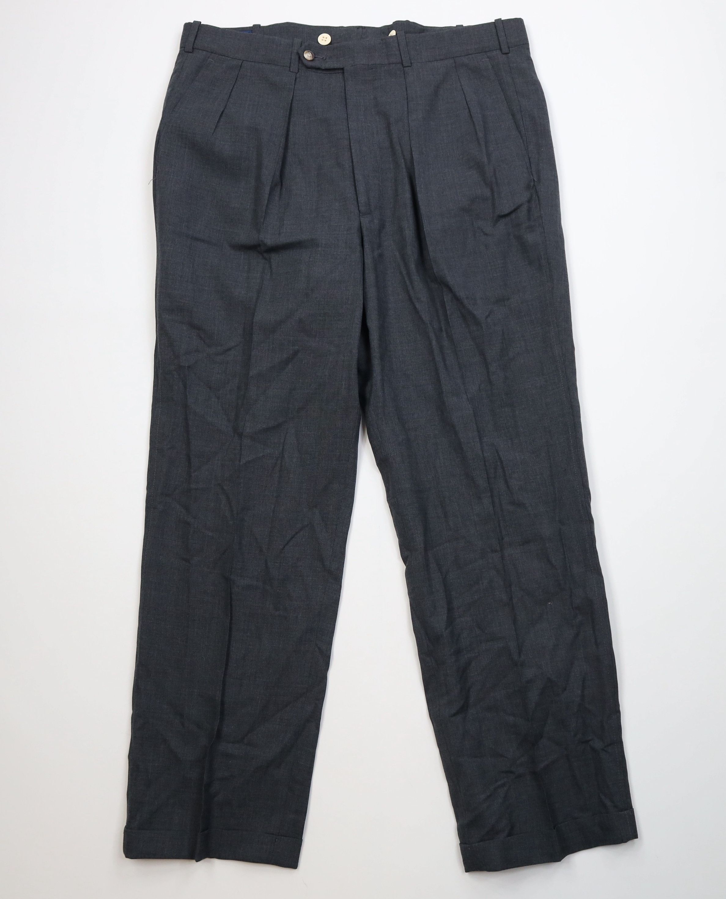 Lands' End Vintage 90s Lands End Wide Leg Chino Pants Heather Gray USA Size US 36 / EU 52 - 1 Thumbnail