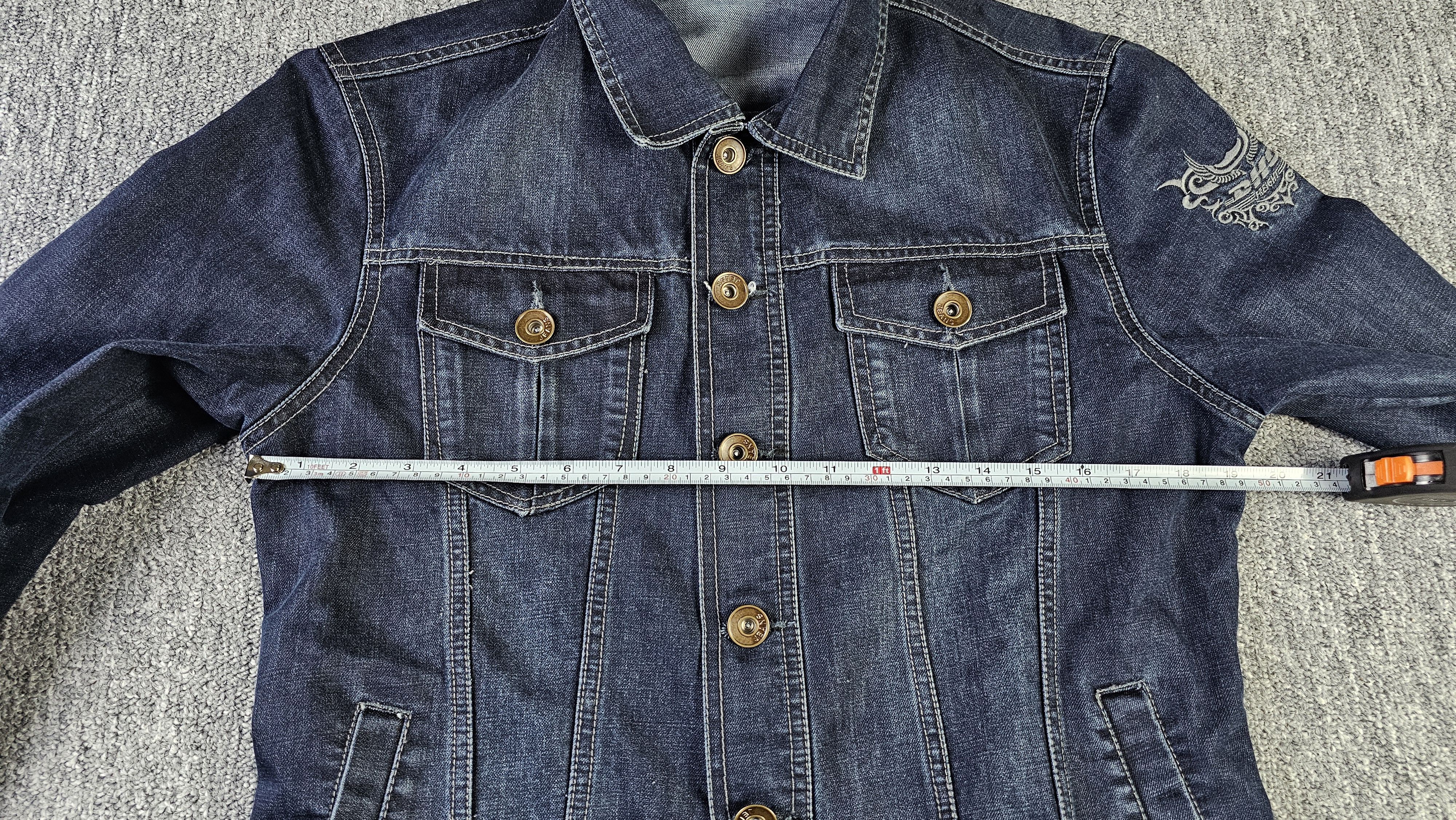 DHL Vintage Y2K DHL Embroidered Denim Jacket (Vetements Style) Size L / US 10 / IT 46 - 10 Thumbnail