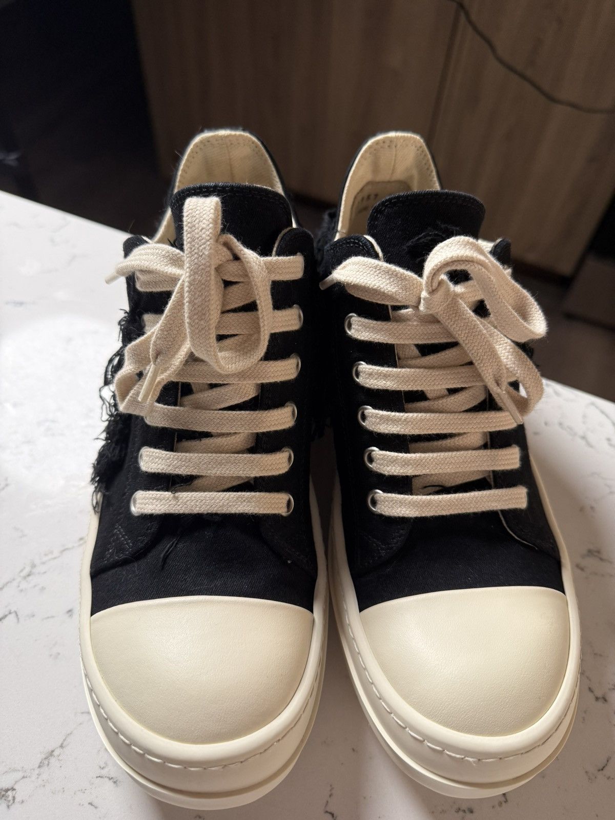 Rick Owens Drkshdw RICK OWENS Slashed low ramones Size US 6 / IT 36 - 8 Thumbnail