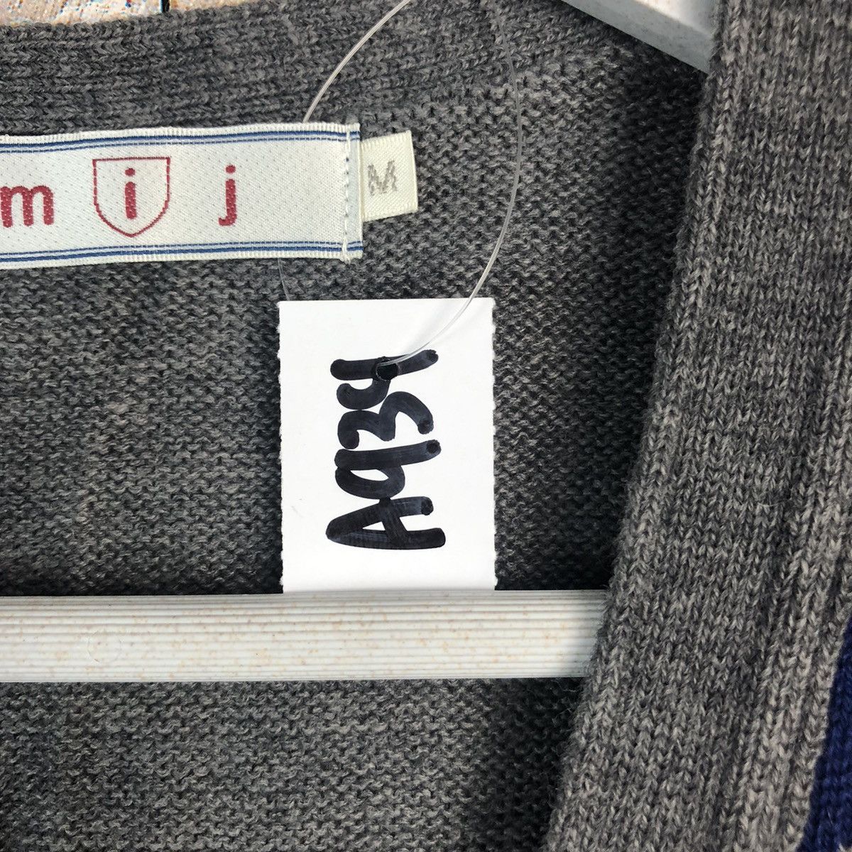 Homespun Knitwear × Japanese Brand MIj Grey art Vest Knitwear #A934 Size US M / EU 48-50 / 2 - 10 Thumbnail