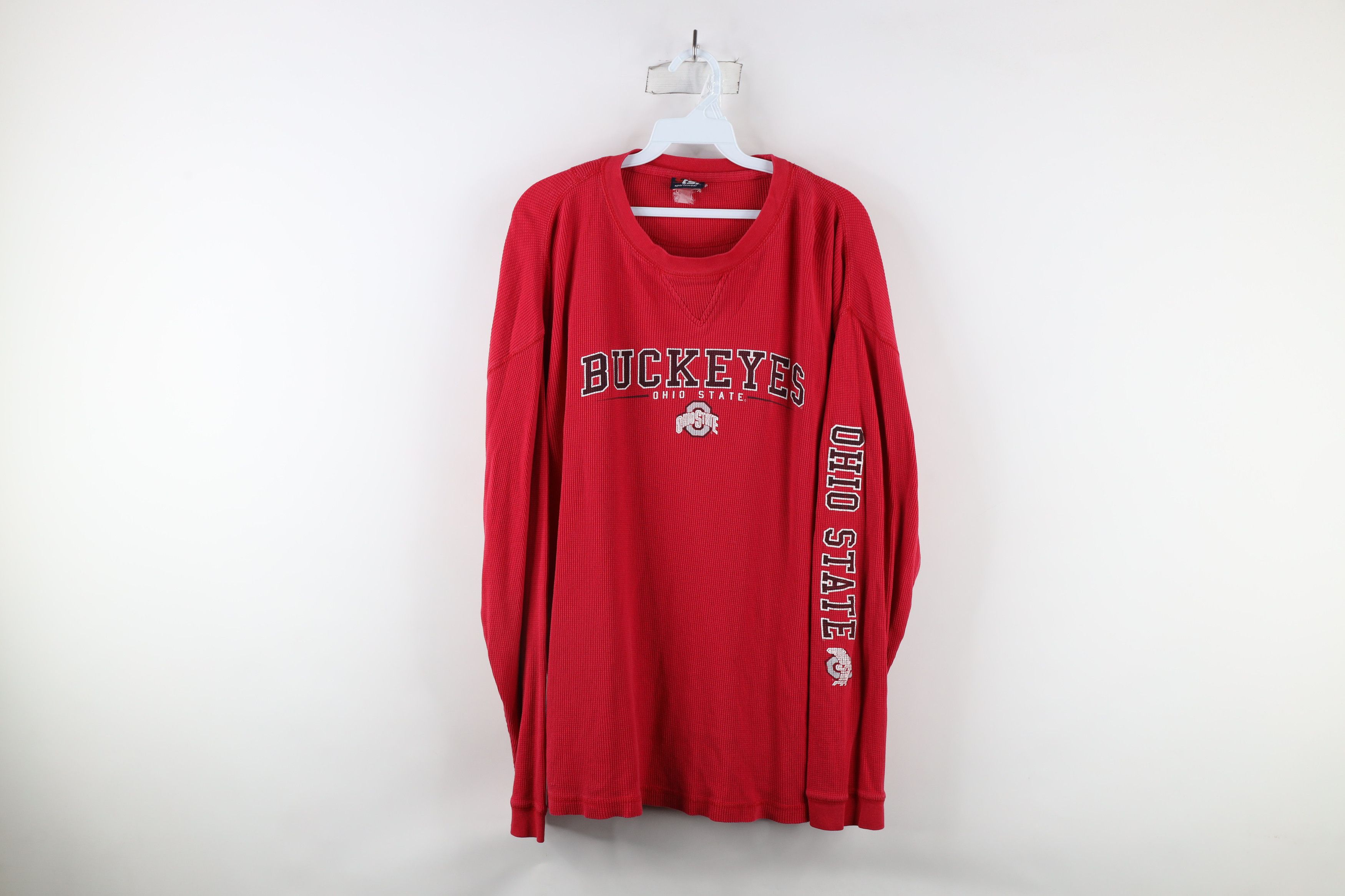 Vintage Vintage 90s Ohio State University Thermal Waffle T-Shirt Size US XXL / EU 58 / 5 - 1 Thumbnail
