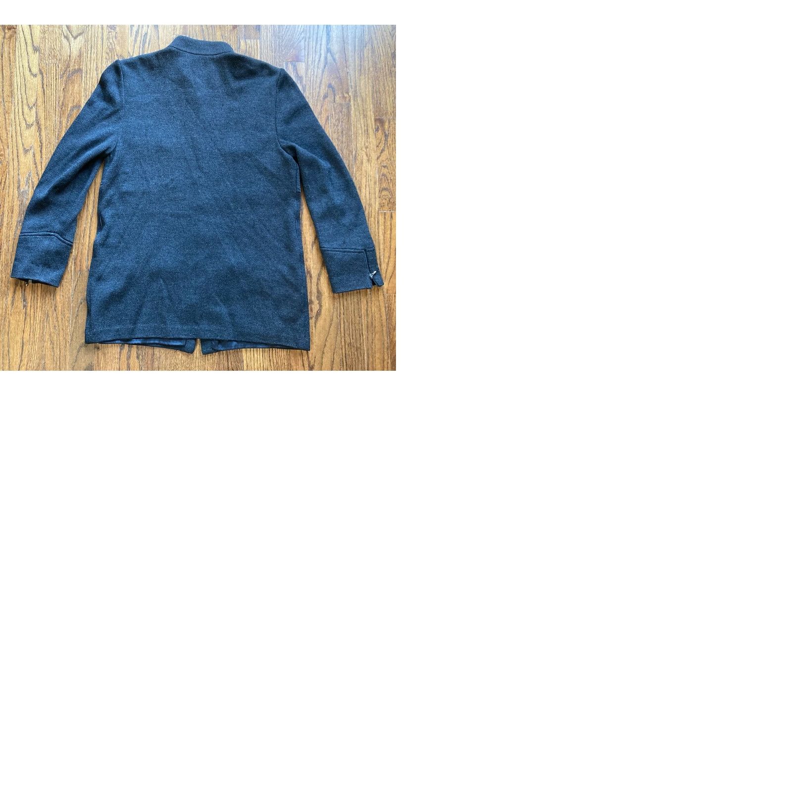 Vintage St John Jacket Womens Size 10 Full Zip Knit Wool Blend Pockets Gray USA Made Vintage No Size L / US 10 / IT 46 - 9 Thumbnail