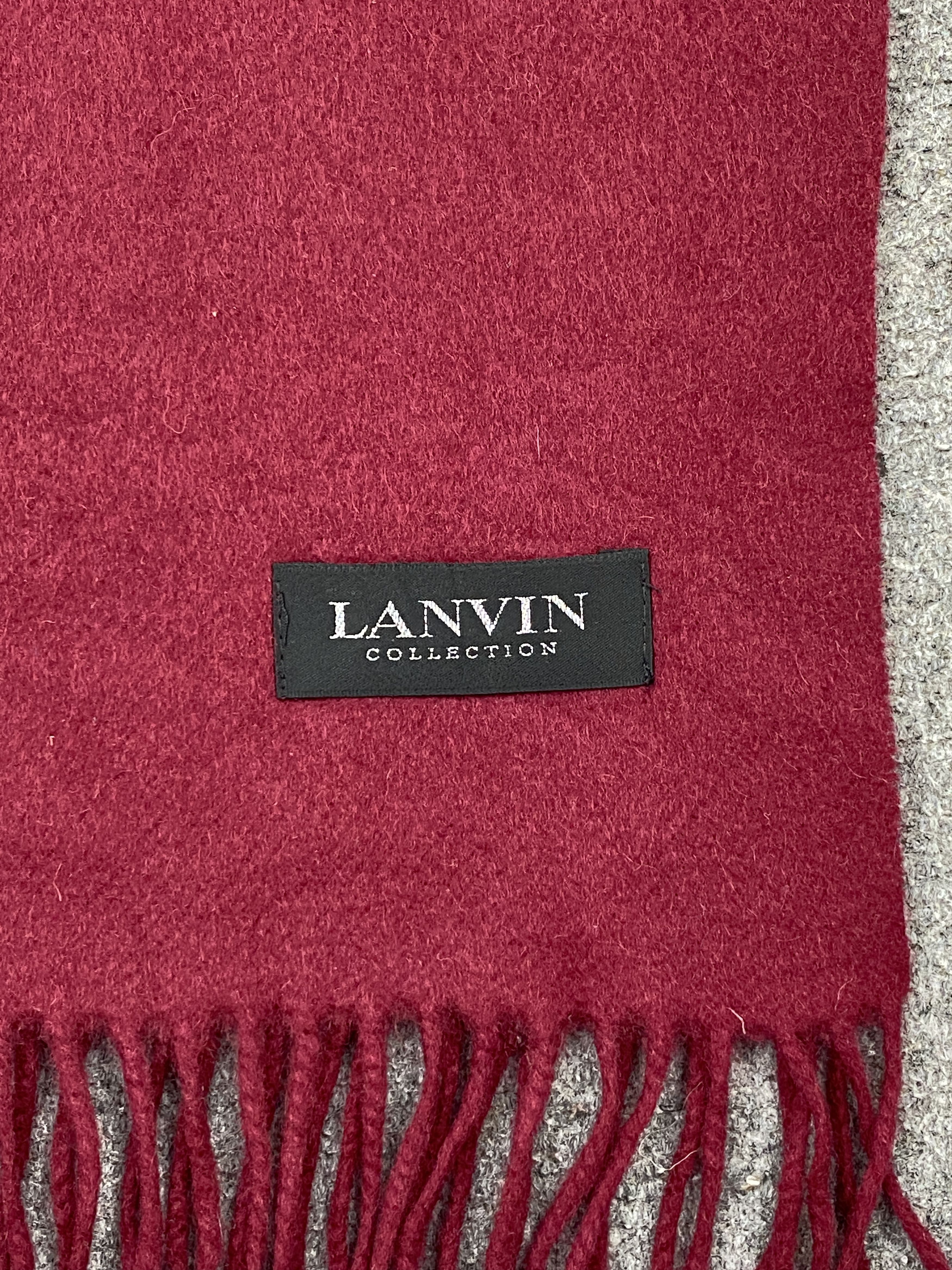 Lanvin × Vintage Lanvin Cashmere Scarf / Muffler / Neckwear -SC0118 Size ONE SIZE - 4 Thumbnail