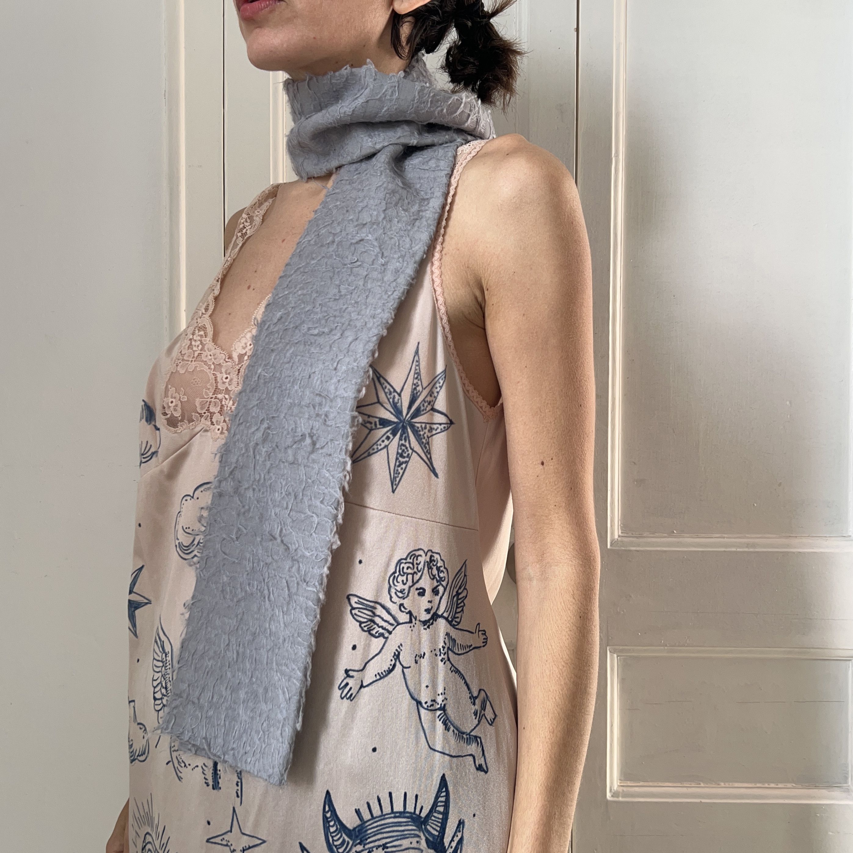 Other Vintage Pertegaz Wool Silk Scarf Size ONE SIZE - 2 Thumbnail