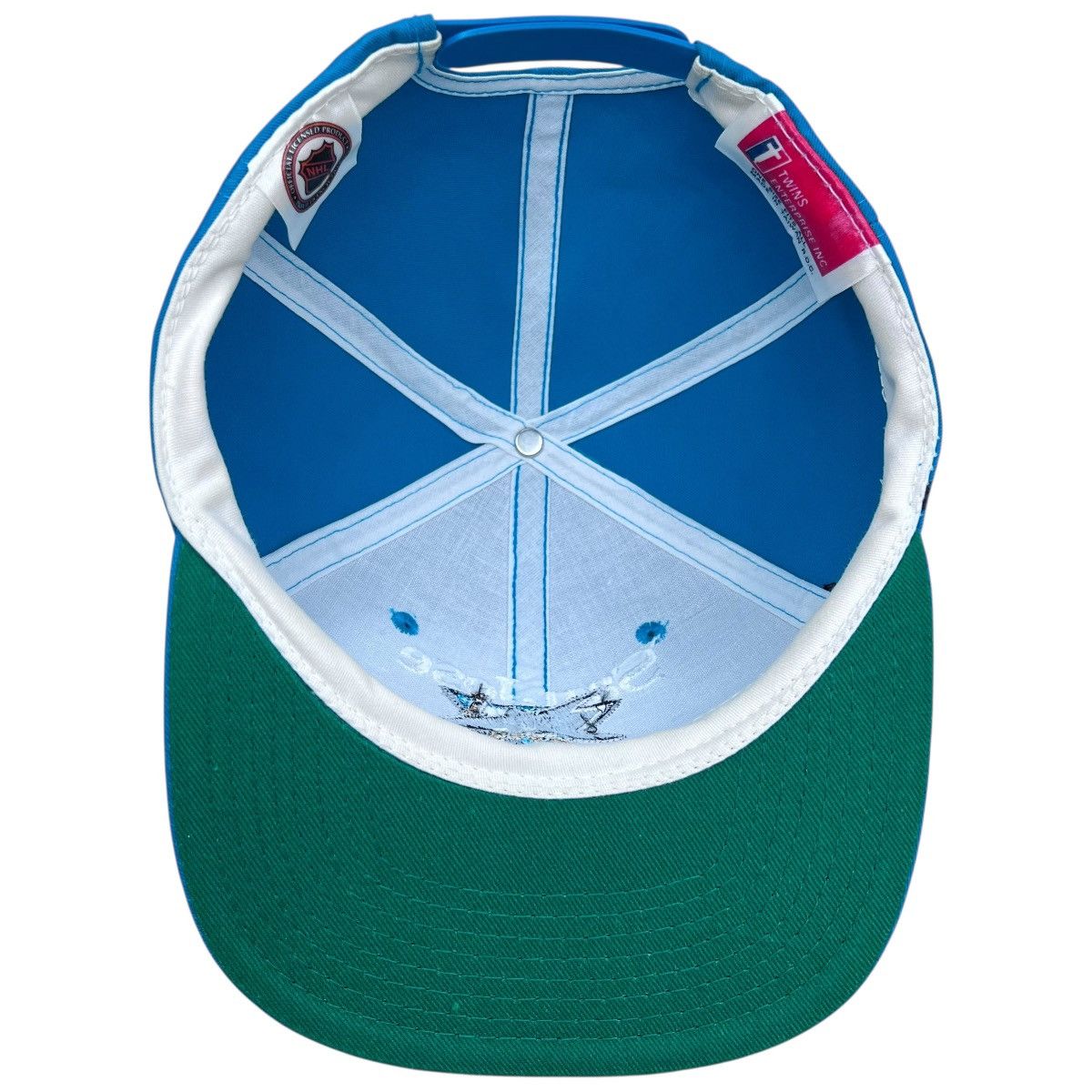 Nike × Twins Enterprise Inc. × Vintage Vtg 1990s NHL San Jose Sharks Split Bar Twins Enterprise Hat Size ONE SIZE - 6 Thumbnail