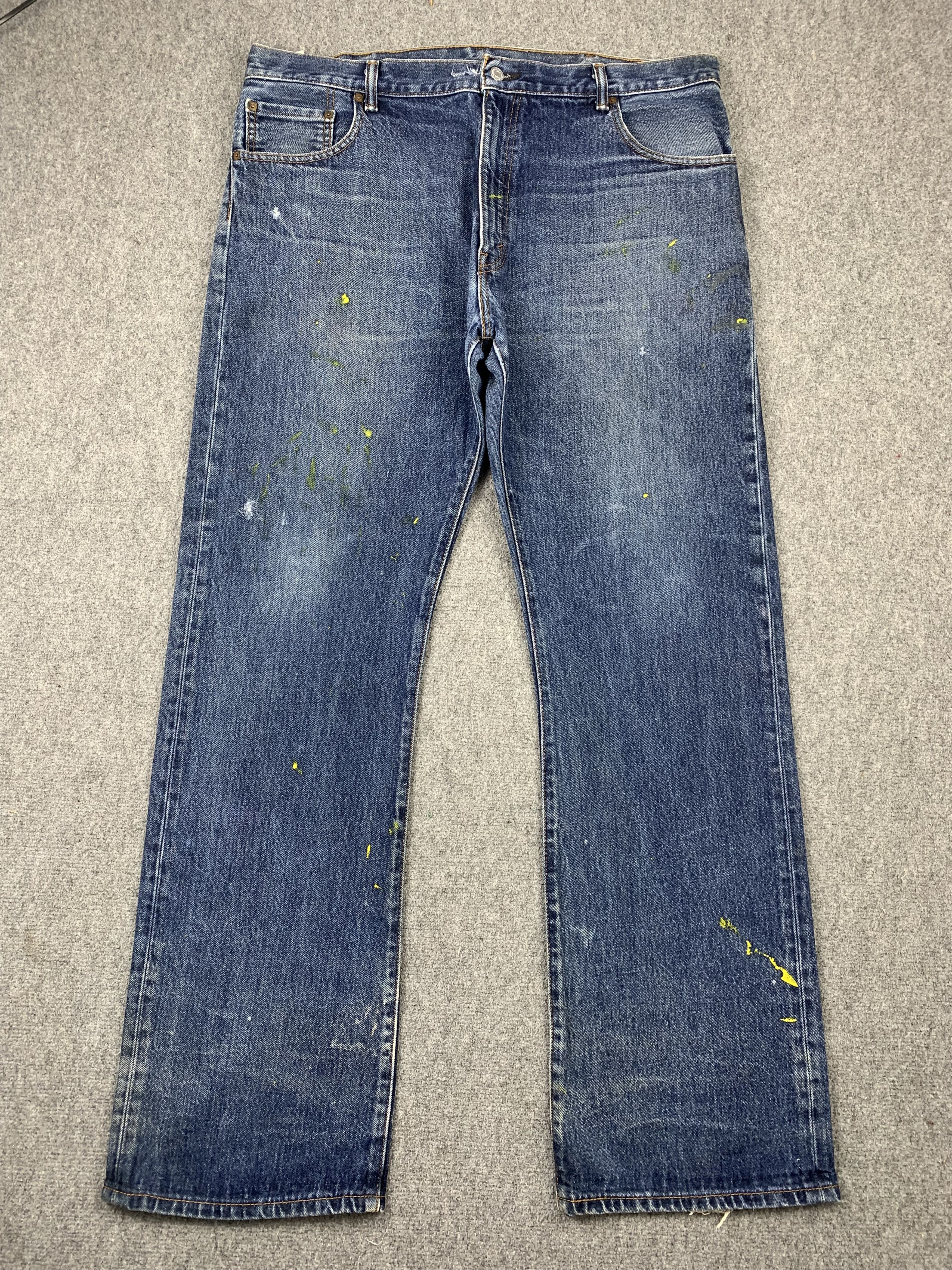 Levi's Vintage Levis 517 Flared Bootcut Splatter Paint Jeans DP2138 Size US 39 - 2 Thumbnail