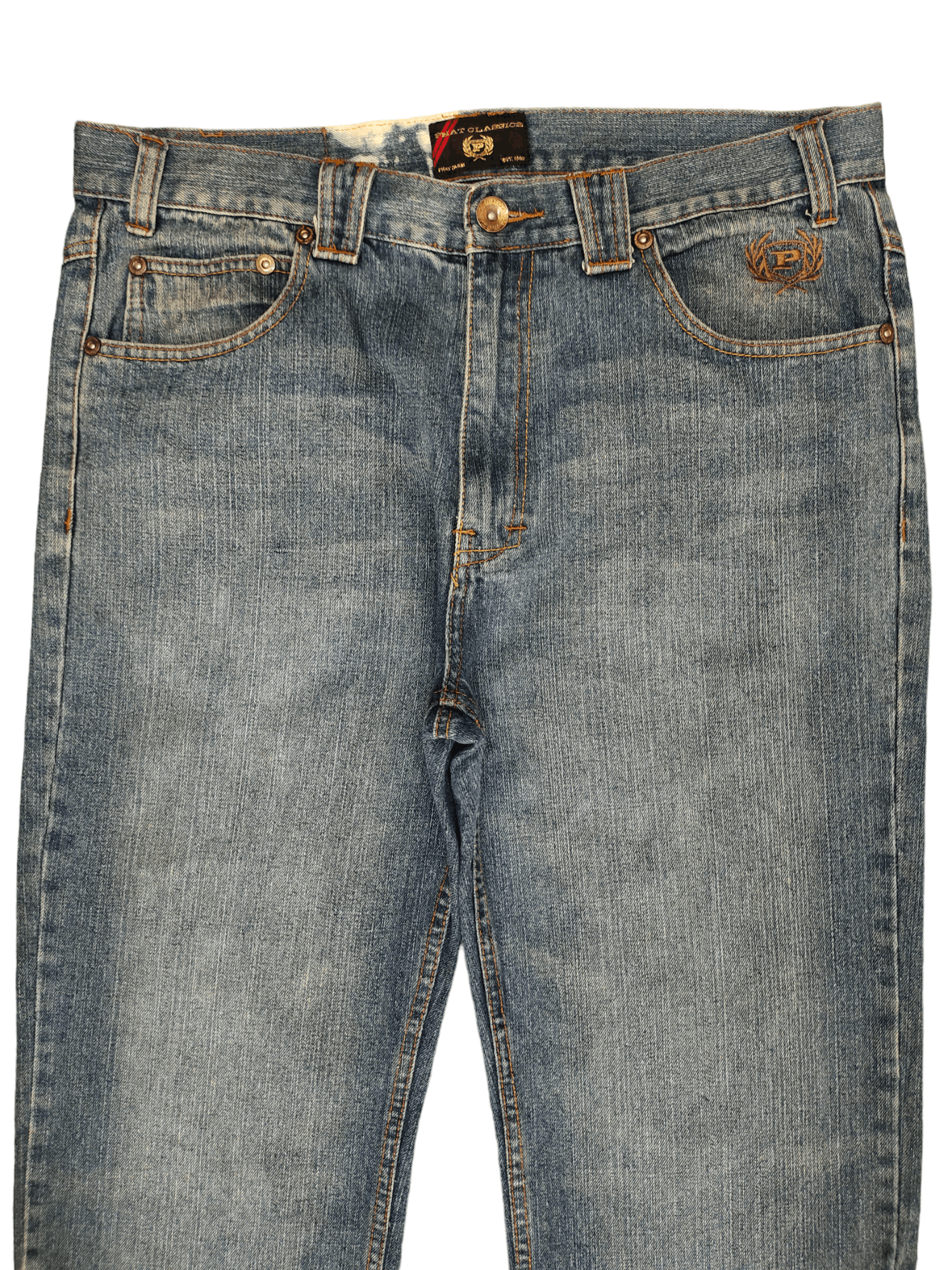 Phat Farm Baggy Jeans Phat Farm Distressed Wide Leg Denim Y2k Jnco Size US 37 - 10 Thumbnail