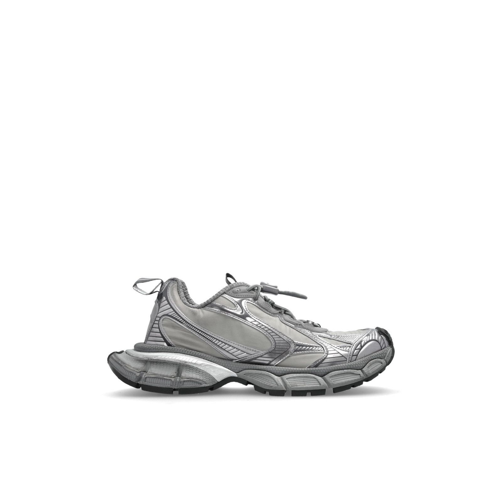 BALENCIAGA 3XL $1250 Women's Gray/Silver Low Top Sneakers Ne