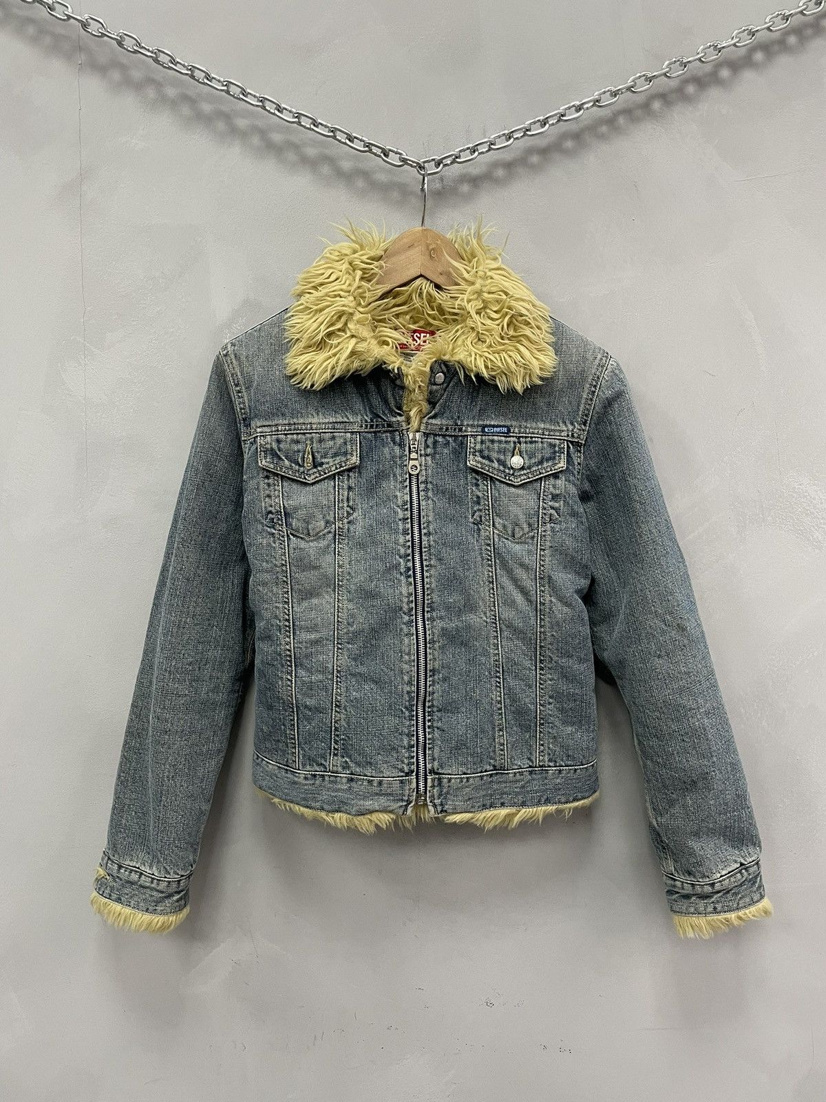 Diesel Diesel Faux Fur Denim Jacket Y2K hysteric glamour Style Size S / US 4 / IT 40 - 2 Thumbnail