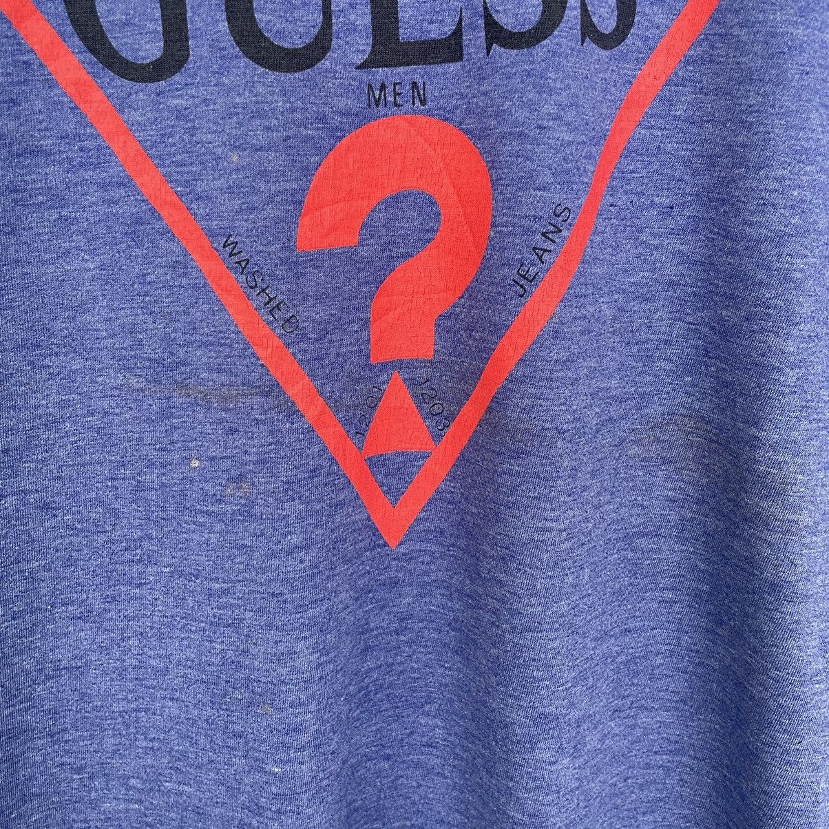 Guess × Vintage Vintage 1990s Guess OG Logo T Shirt Size US L / EU 52-54 / 3 - 4 Thumbnail