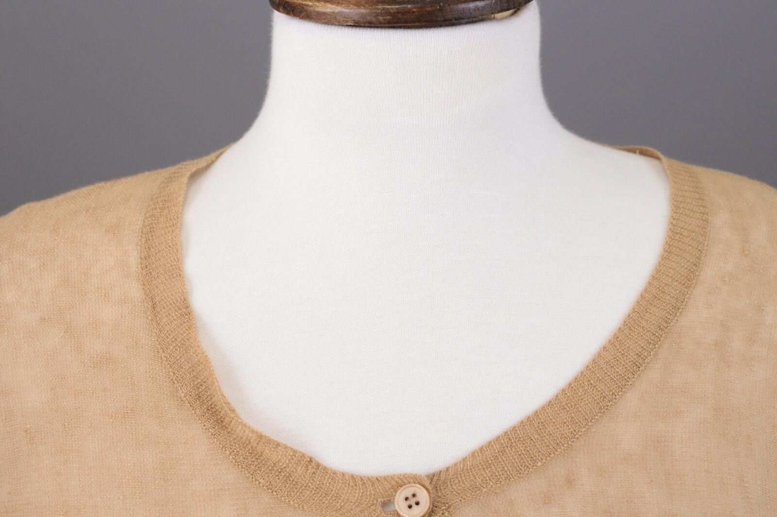 Zadig & Voltaire Zadig & Voltaire Beige Linen Henley Knit Sweater Size L Size L / US 10 / IT 46 - 5 Thumbnail