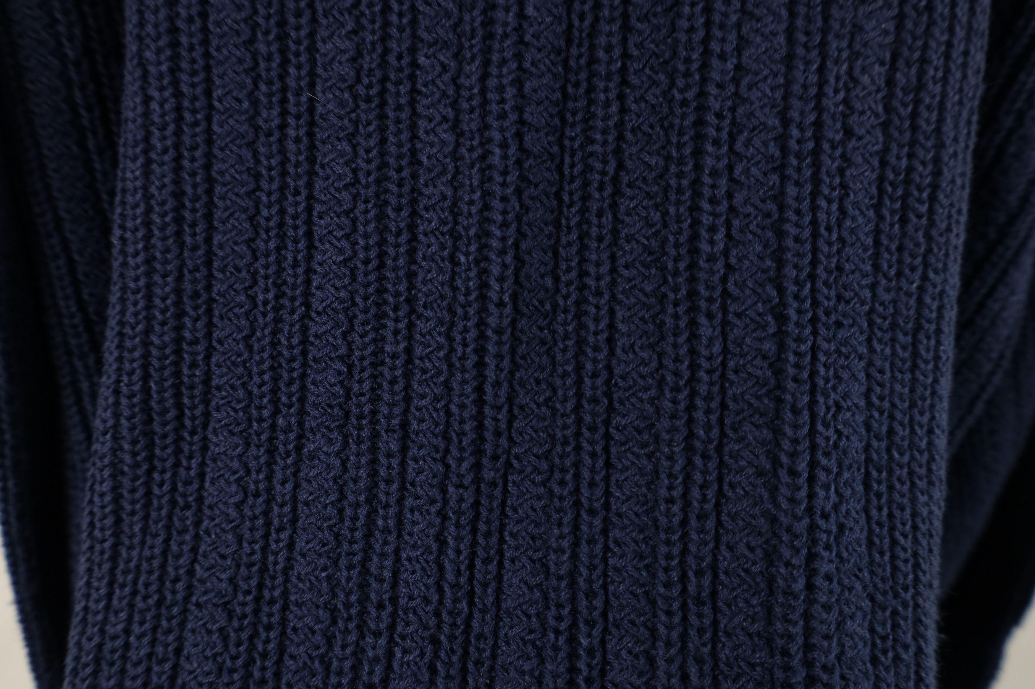 Vintage Vintage 90s Streetwear Ribbed Knit Crewneck Sweater Blue Size US XL / EU 56 / 4 - 5 Thumbnail
