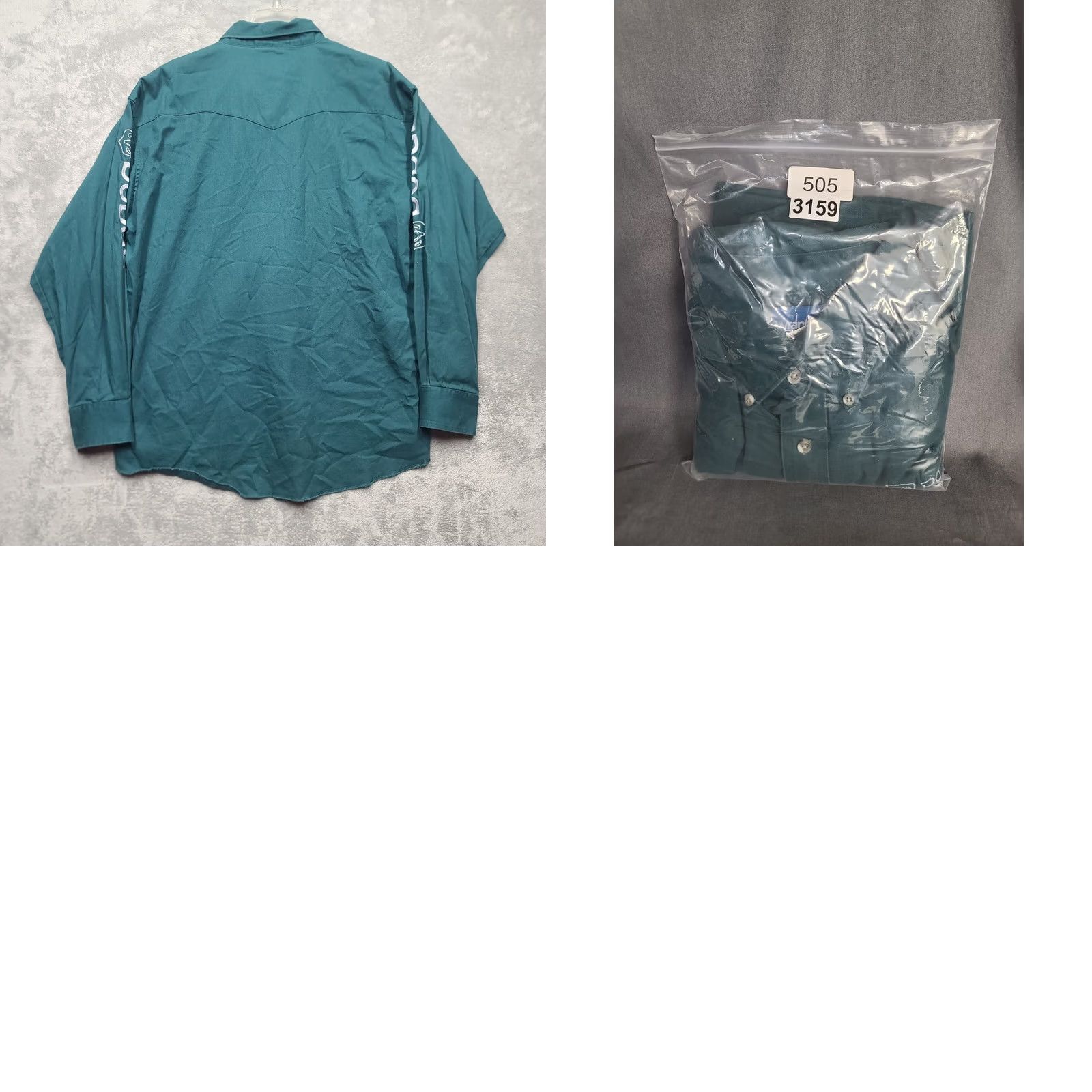 Wrangler VINTAGE Wrangler Button-Up Shirt Mens 17.5x36 Regular Green Cowboy Western 90s Style Size US XXL / EU 58 / 5 - 8 Thumbnail