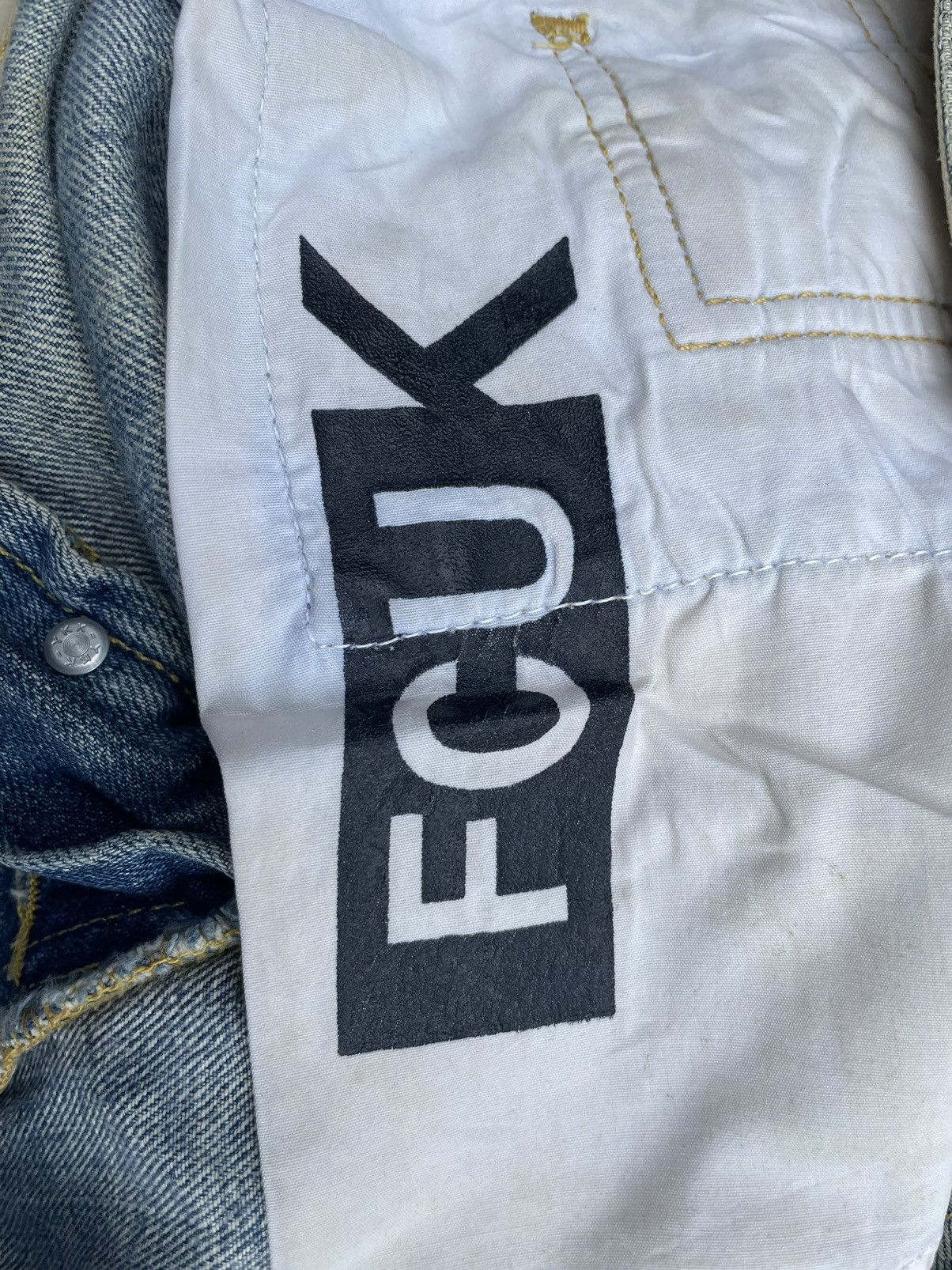 FCUK FCUK Faded & Distresed Denim Size US 33 - 18 Thumbnail