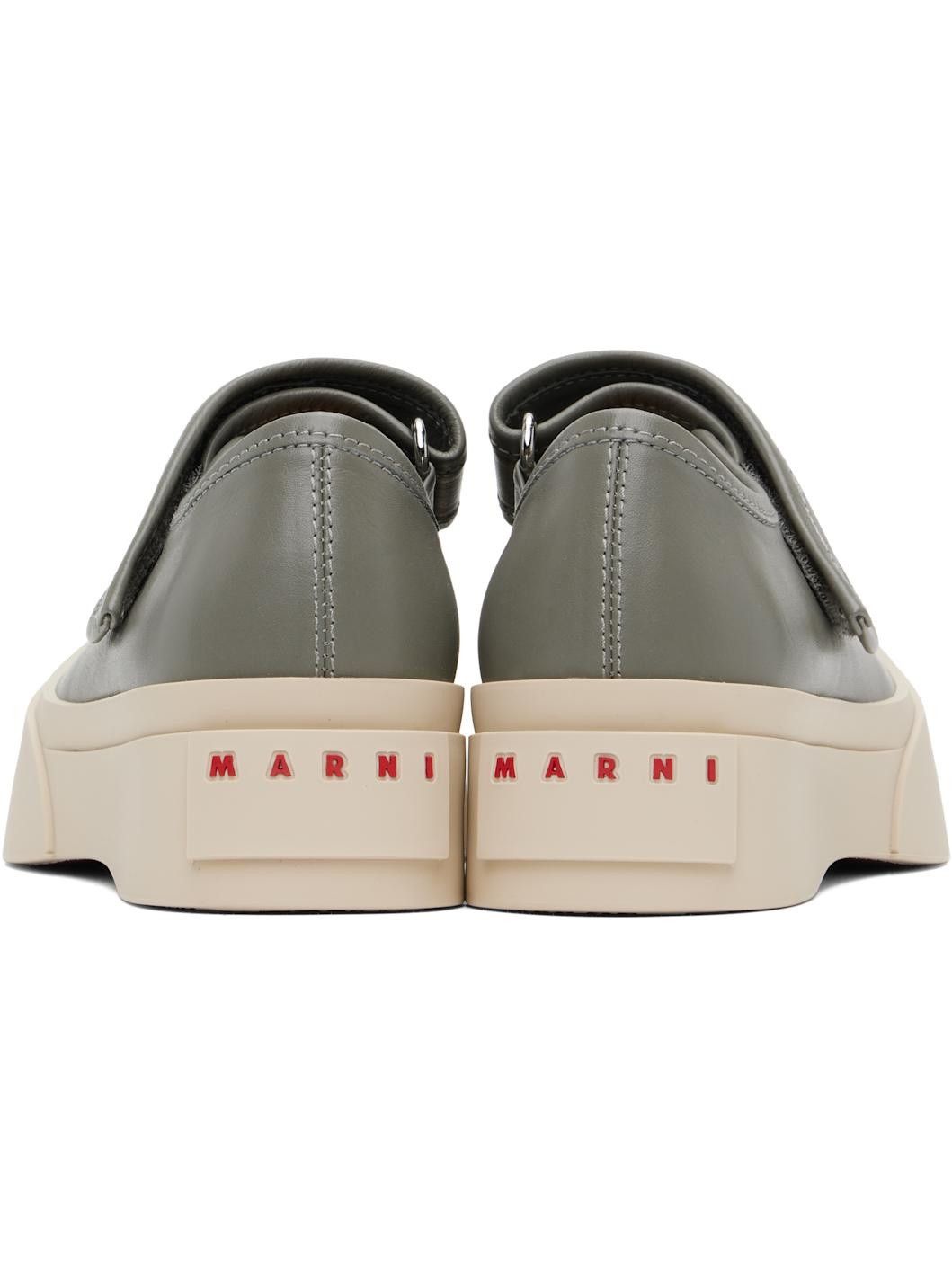 Marni o1s22i1n0525 Calfskin Low-Top Sneakers in Grey Size US 6 / IT 36 - 2 Thumbnail