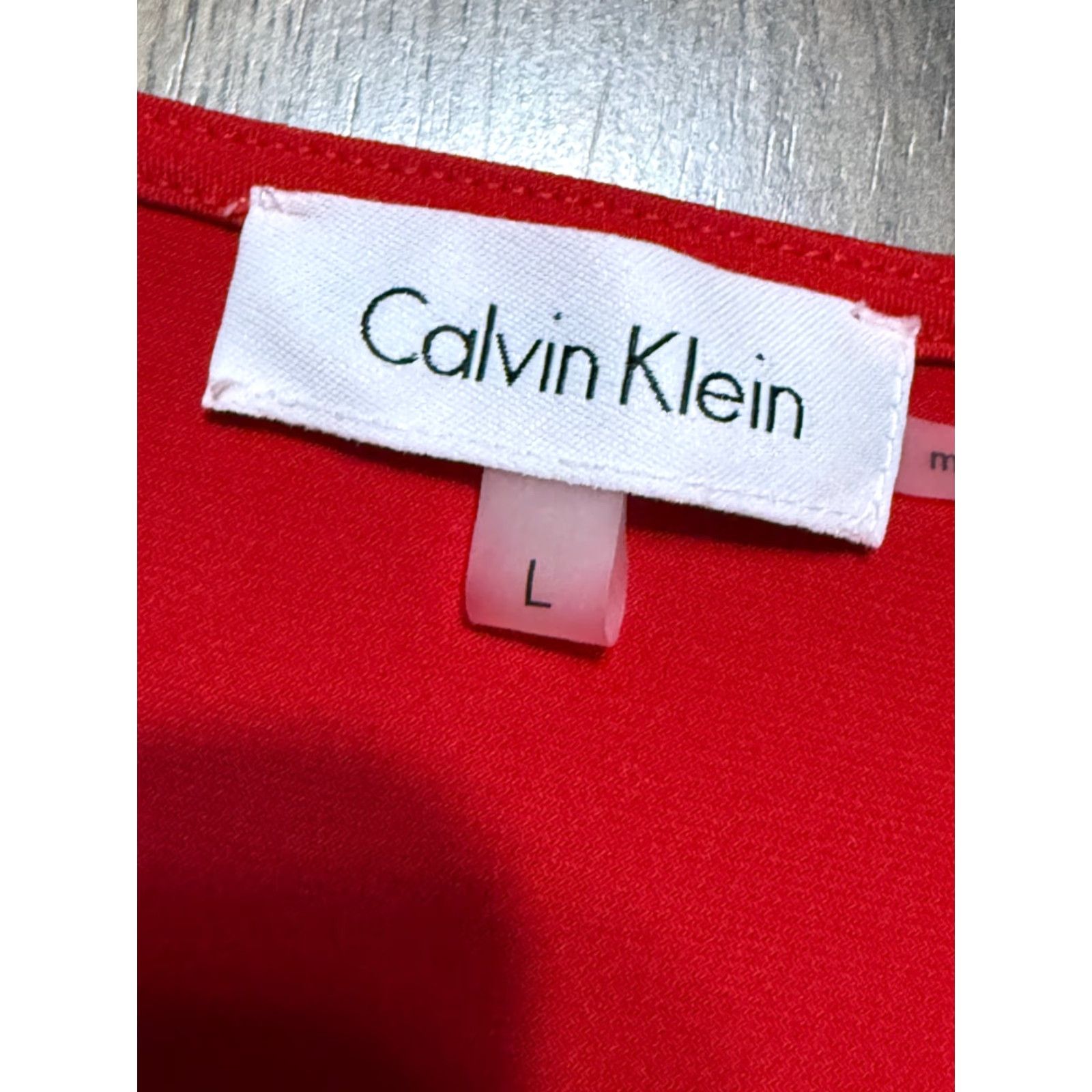 Calvin Klein Calvin Klein Tank Top Women's Size L Red Sleeveless Scoop Neck Casual Basic Stretch Modern, Tank, Regular Fit Size L / US 10 / IT 46 - 5 Thumbnail