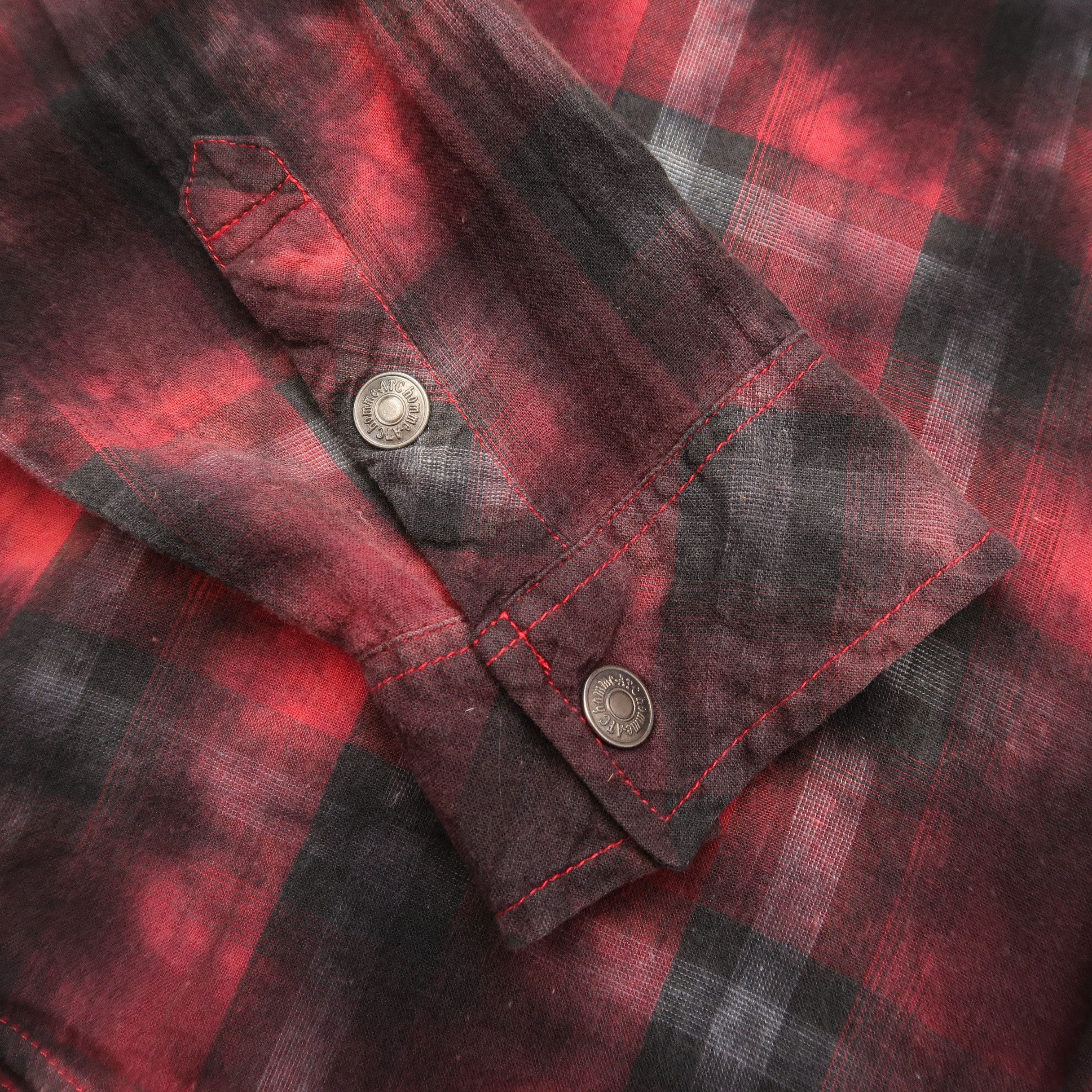 Japanese Brand 2000s If Six Was Nine Fog Pattern Punk Western Shirt Size US M / EU 48-50 / 2 - 12 Thumbnail