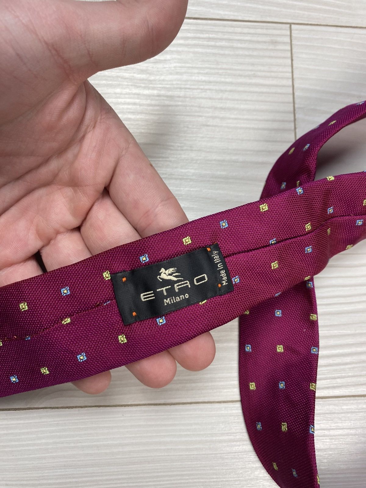 Etro Etro Milano Monogram 100% Silk Tie Size ONE SIZE - 2 Thumbnail