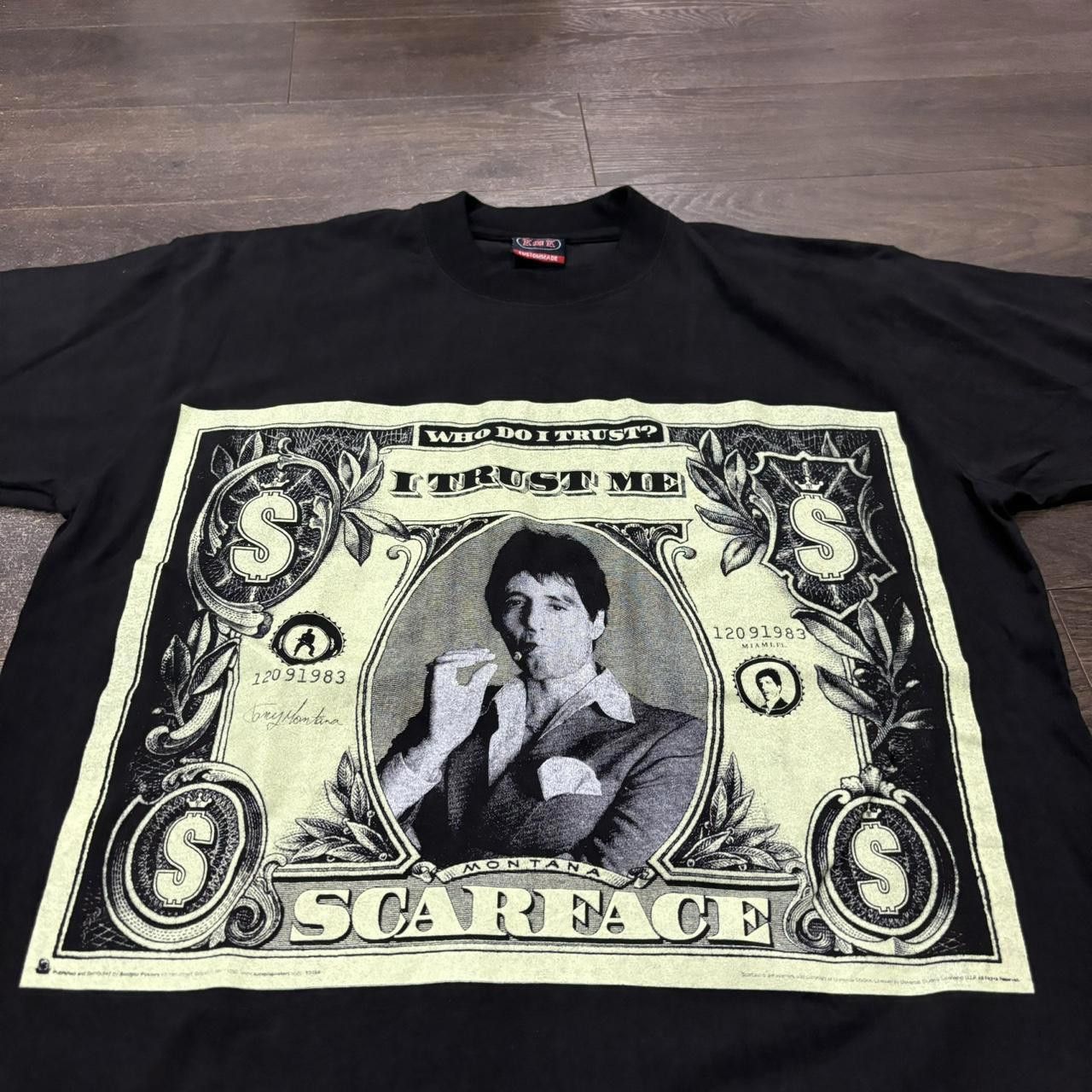 Designer Vintage Scarface I Trust Me Money T Shirt 00s L Size US L / EU 52-54 / 3 - 2 Thumbnail