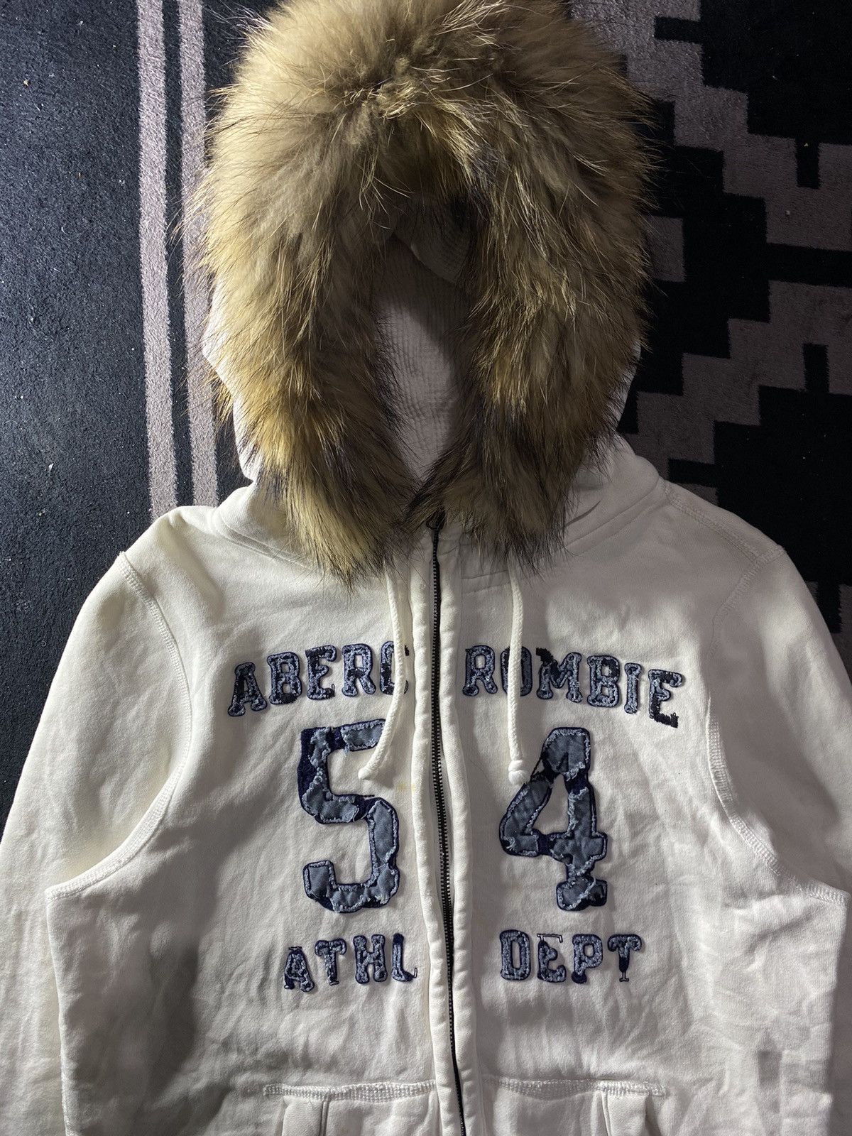 PPFM Japanese Abercrombie & Fitch Distressed faux fur zip hoodie Size US L / EU 52-54 / 3 - 2 Thumbnail