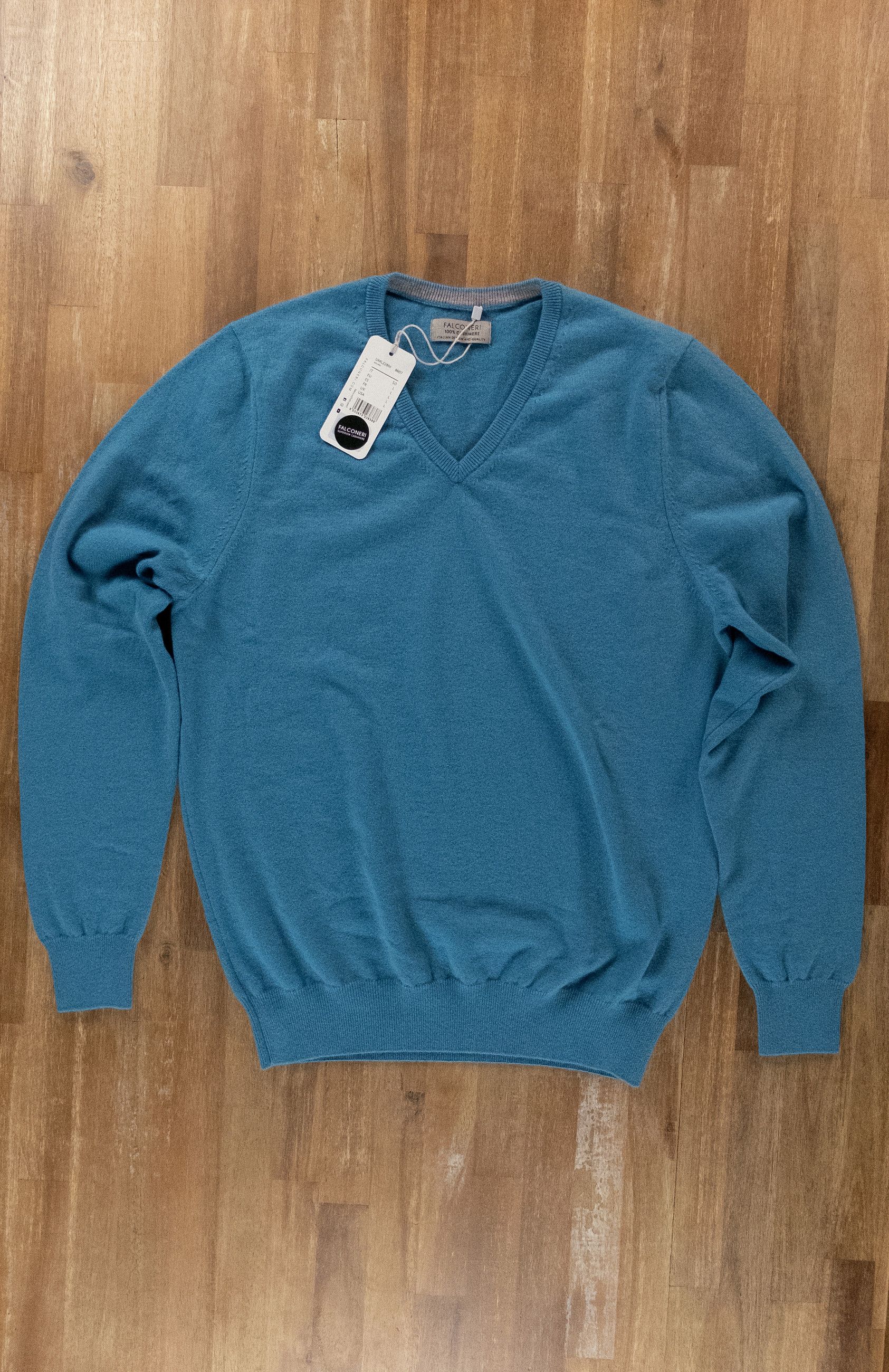 Other FALCONERI blue cashmere v-neck sweater Large Size US L / EU 52-54 / 3 - 1 Thumbnail