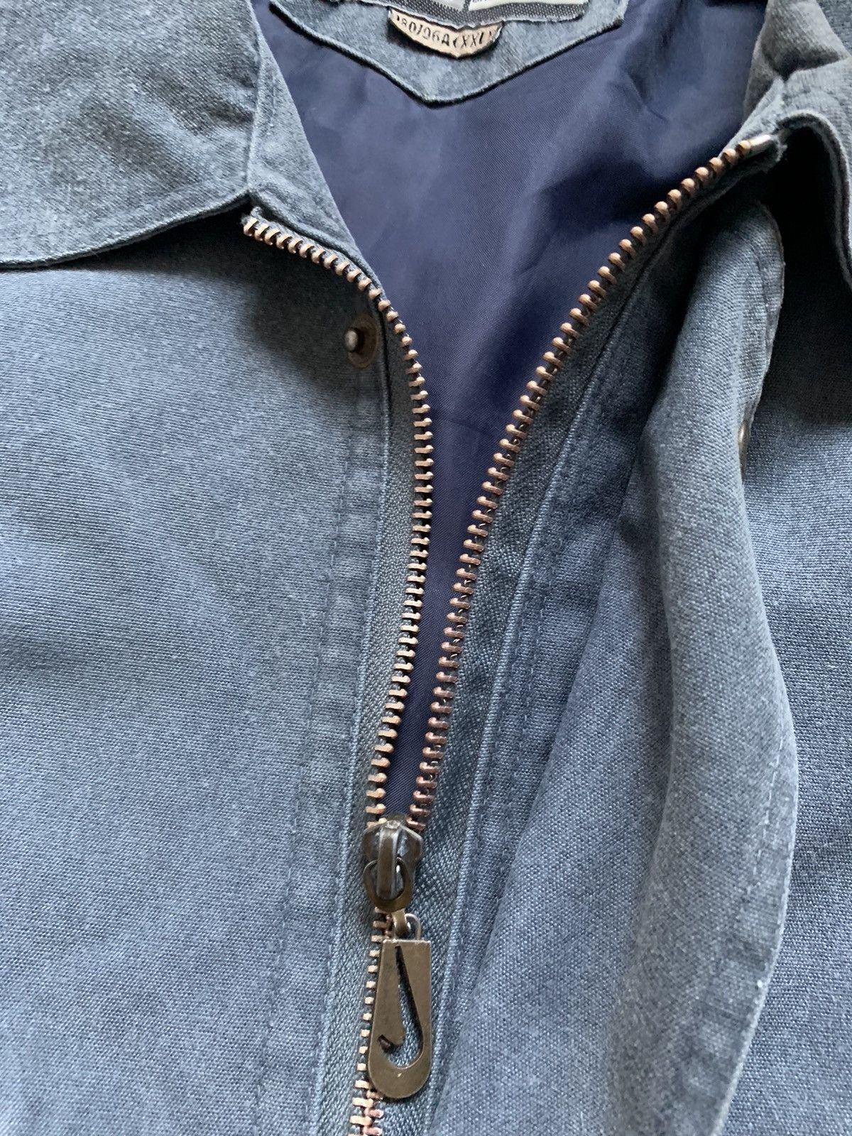 Nike × Vintage RARE! Vintage Nike Denim Jacket Bomber Pocket Zip Size XL Y2K Size US XL / EU 56 / 4 - 5 Thumbnail