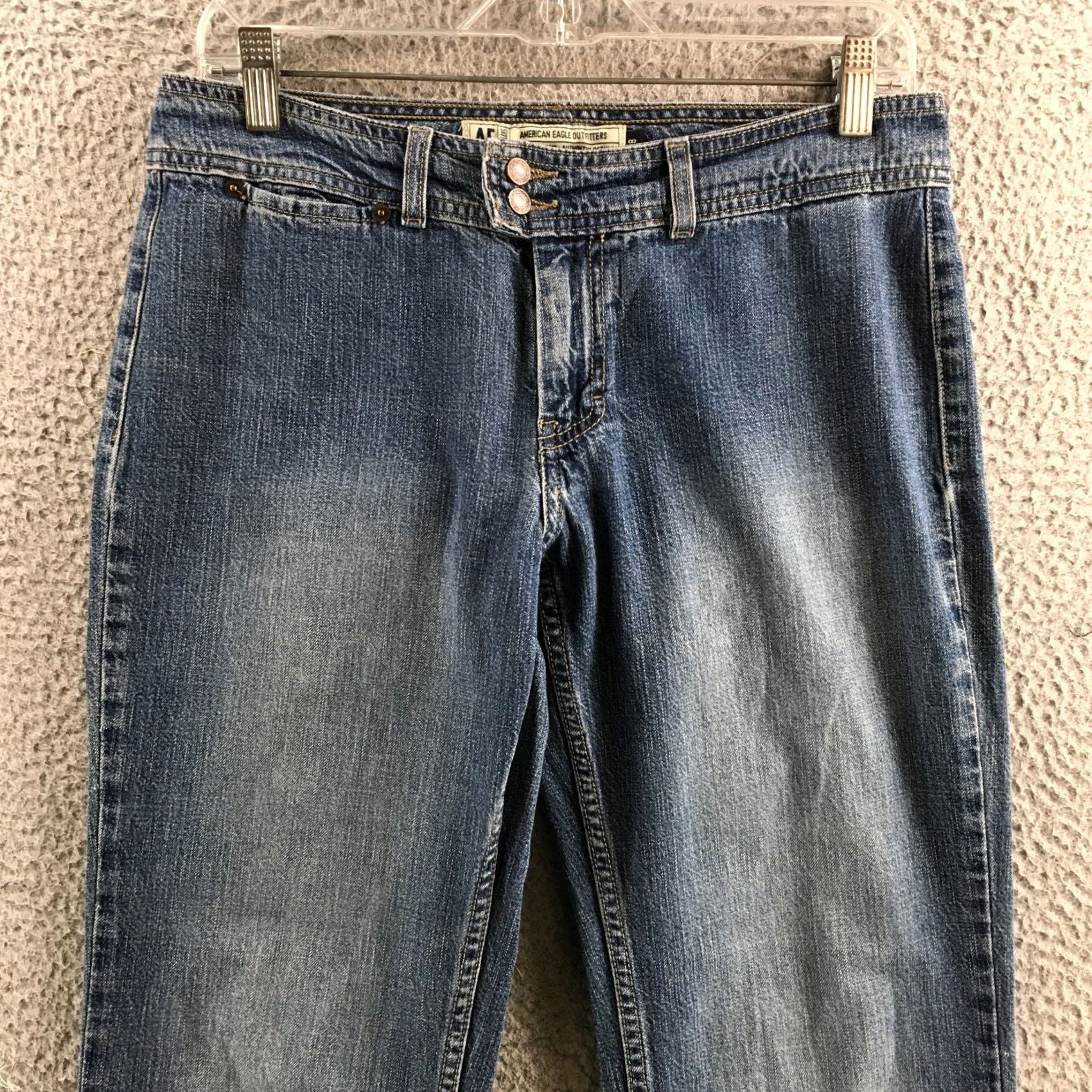 American Eagle Outfitters American Eagle Outfitters Jeans Womens 8 Blue Denim Mid Rise Straight Leg Regular Rise Cotton Denim SS14s Size 30" / US 8 / IT 44 - 2 Thumbnail