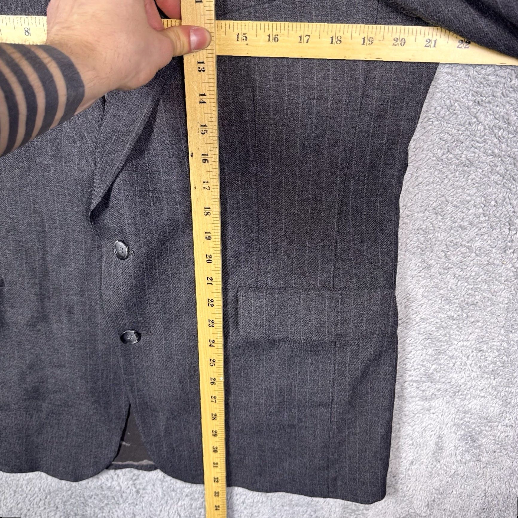 Levi's Levi's Action Suit Men 42L Strauss Business Class 2 Piece Set Vintage USA Dacron Suit Shirt Jacket Set 42 Gray Wool Polyester Size 42R - 6 Thumbnail