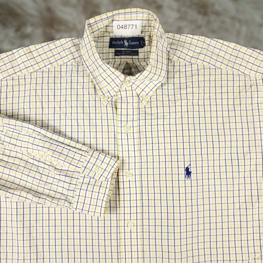 Ralph Lauren VINTAGE Ralph Lauren Shirt Mens Large Check Plaid Button-Up Long Sleeve Cotton Casual Classic Size US L / EU 52-54 / 3 - 1 Thumbnail