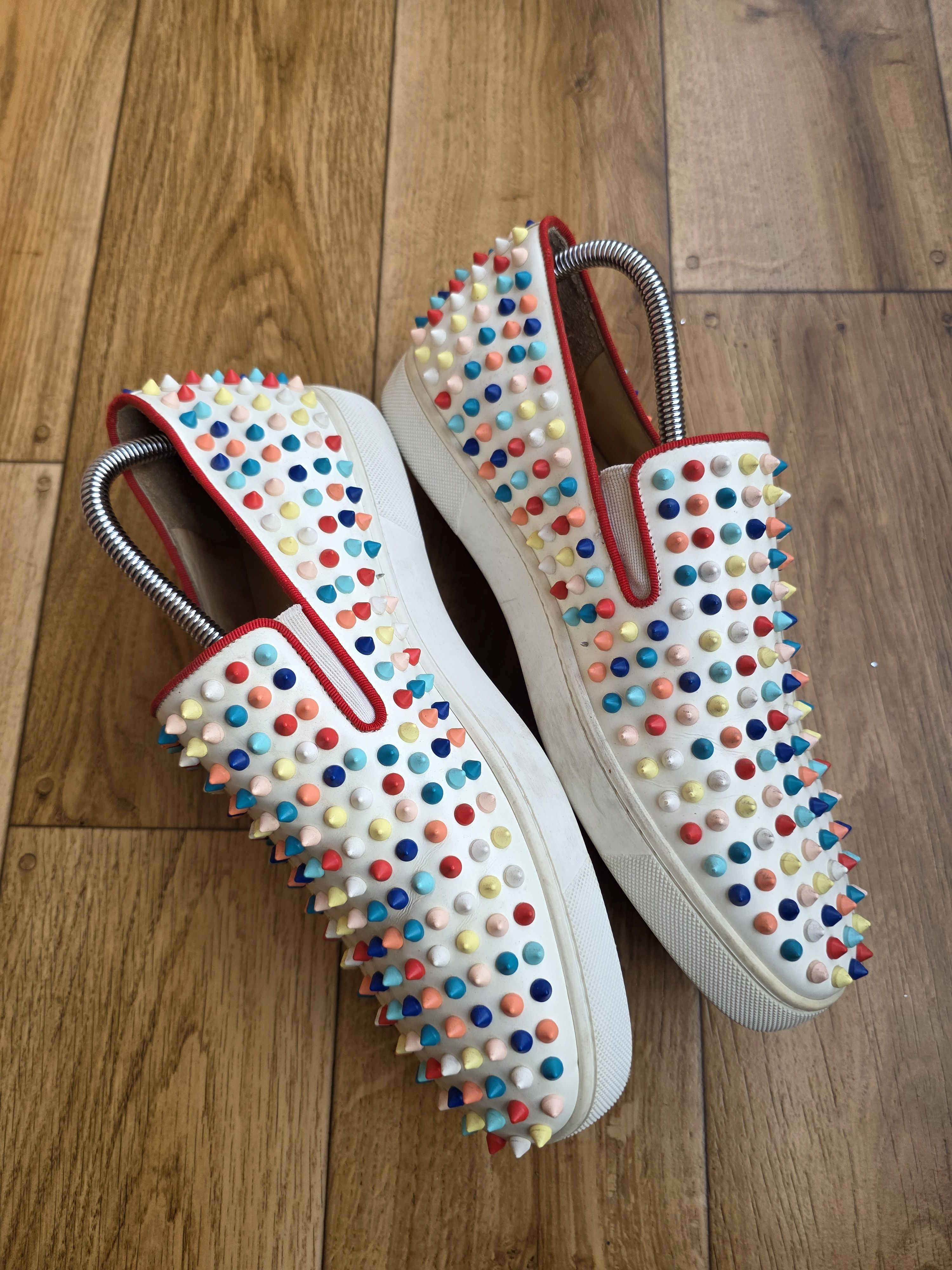 Christian Louboutin Christian Louboutin Spikes Multicolor Boat Sneakers Size US 9.5 / EU 42-43 - 10 Thumbnail