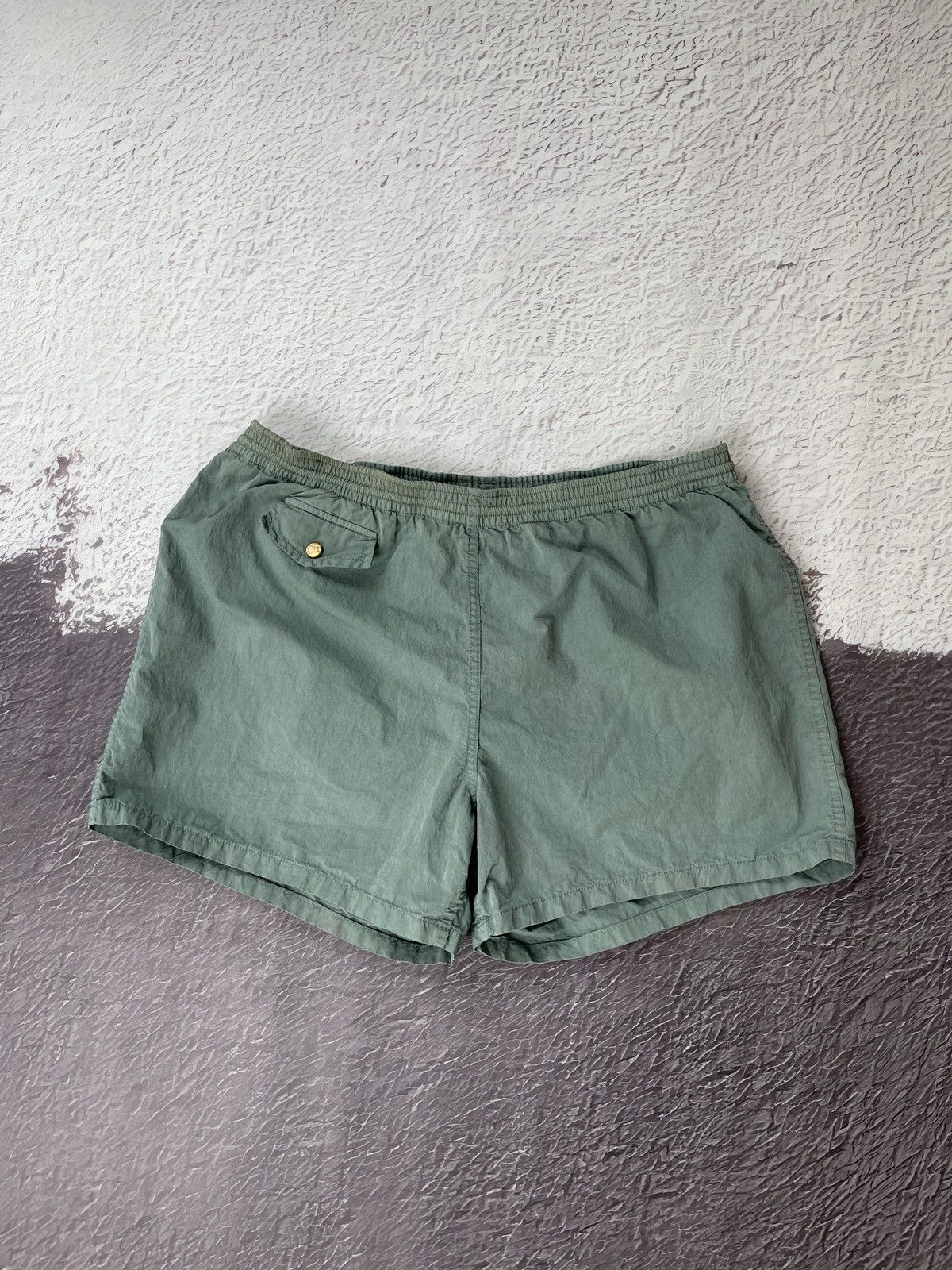 image of C P Company x Massimo Osti C.p. Company Vintage 80's 90's Shorts in Green/Grey, Men's (Size 34)