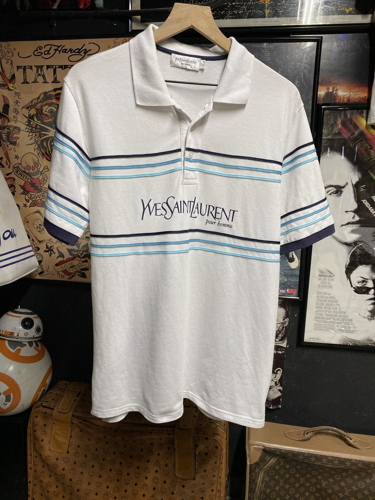 Yves Saint Laurent Yves Saint Laurent Polo White Ysl T-Shirt Size Large Size US L / EU 52-54 / 3 - 7 Thumbnail