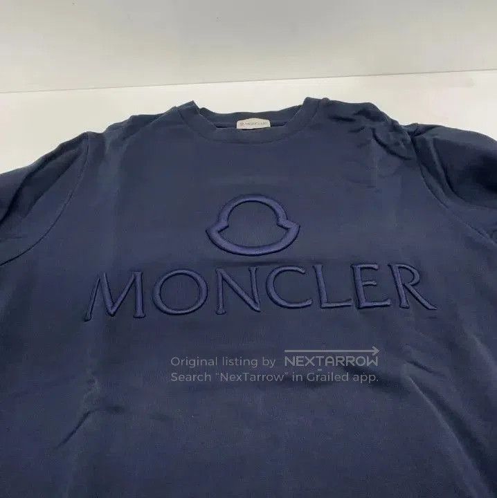 Moncler Moncler FW21 Logo Embroidered Cotton Crewneck Sweatshirt. Size US L / EU 52-54 / 3 - 2 Thumbnail